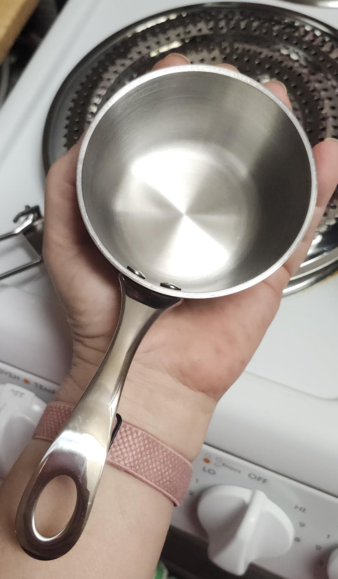 1-Quart Saucepan with Lid, Tri-Ply Stainless Steel Pot with Stay-Cool Handle & All Cooktop Compatibility (Gas, Ceramic, Electric) - Copper customer photo 2