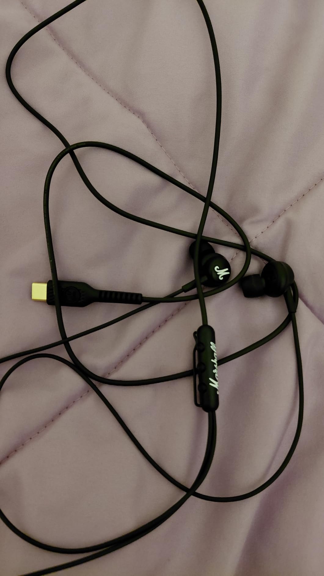 Marshall Mode USB-C Wired Earbuds - Built-in Microphone, Customisable Fit, Tangle-Resistant Cord and Dynamic Drivers | Voice Assistant | USB Connection customer photo 1