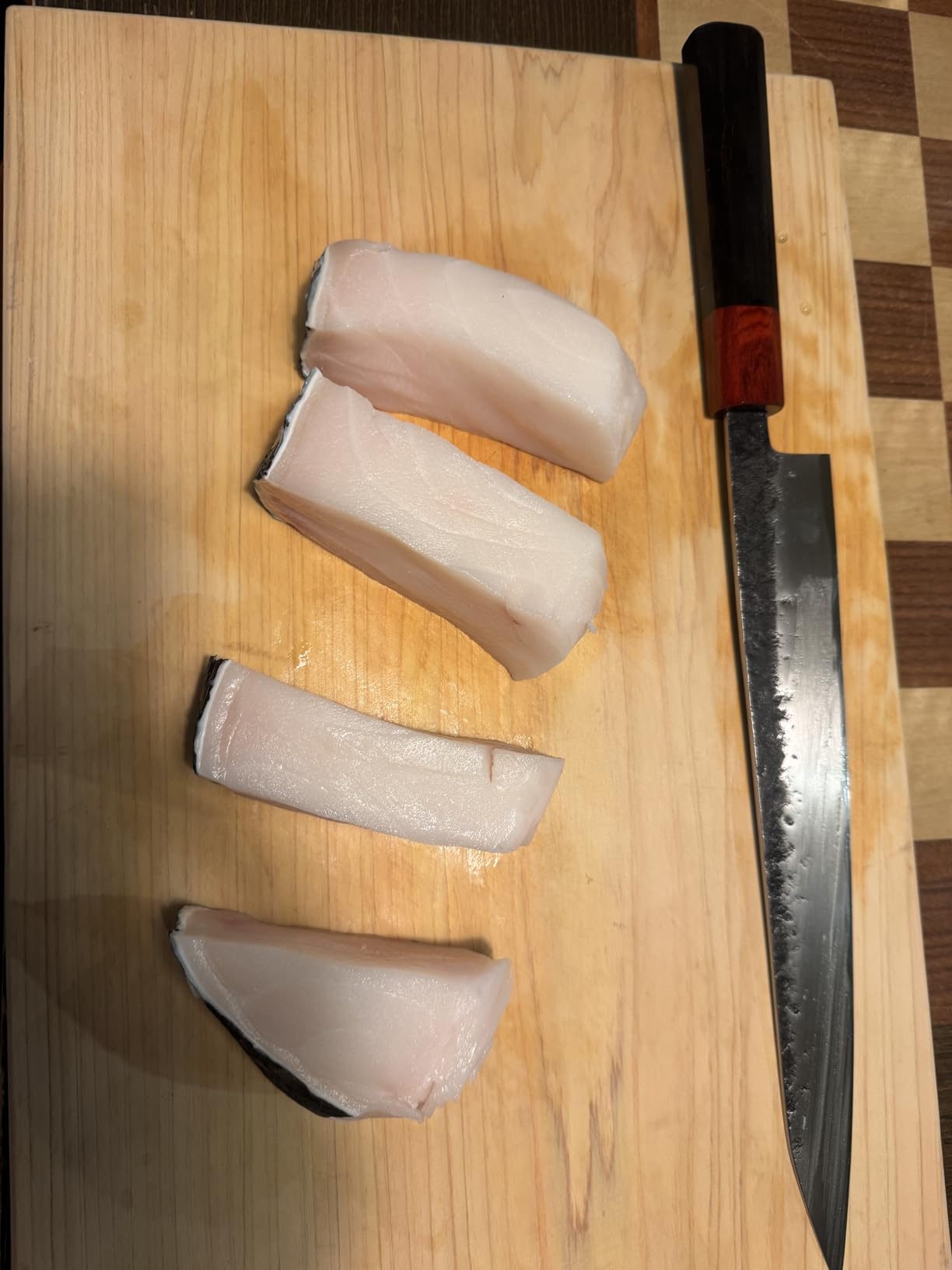 Sushi Knife 27cm Japanese Carving Knife, AUS-8 Steel Sujihiki Sashimi Knives for Fish Filleting and Meat Slicing, Double Edge Yanagiba Knives with Premium Gift Box customer photo 2