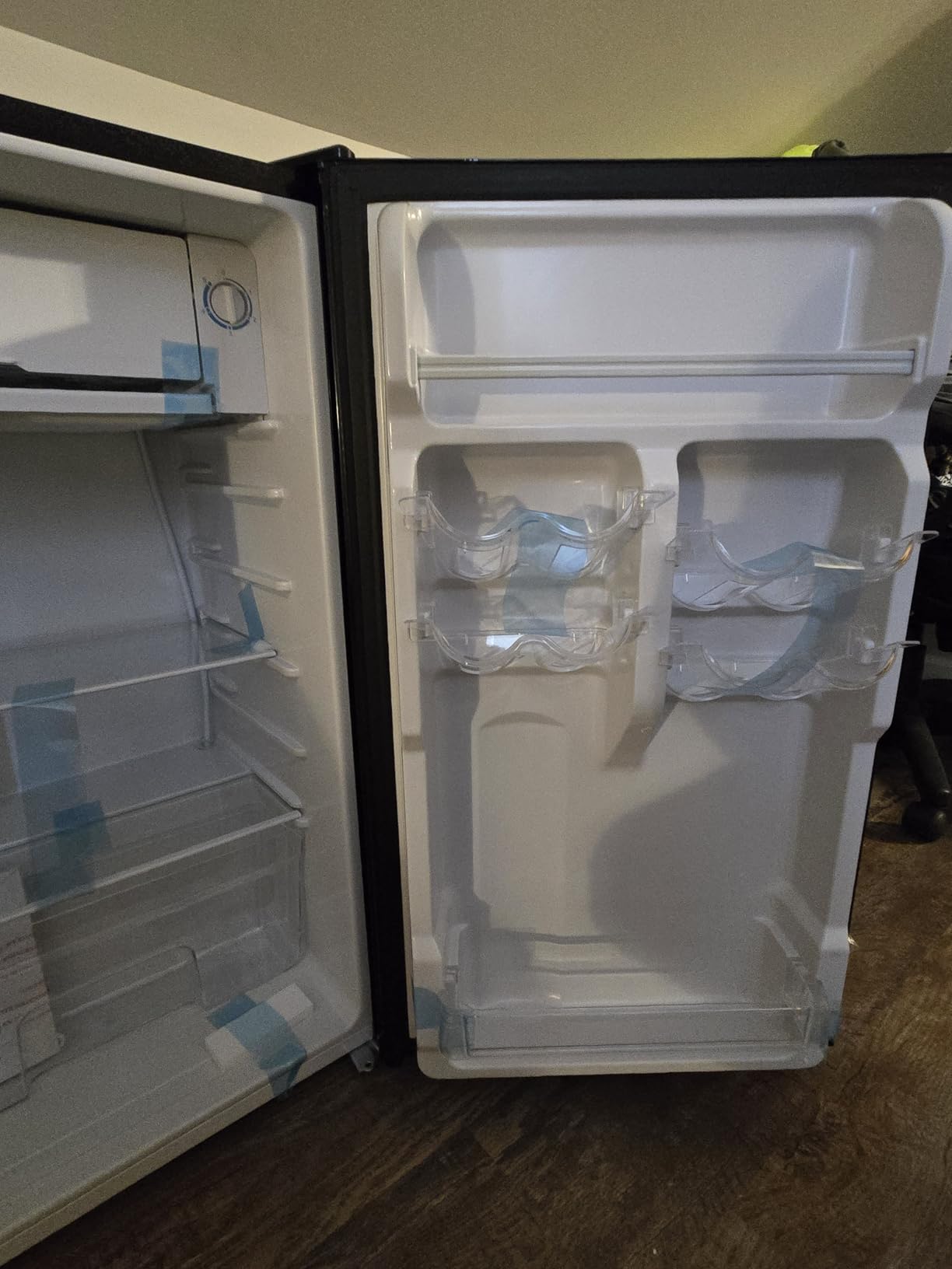 1.6 Cu Ft Mini Fridge with Freezer - 30dB Ultra Quiet Upright Freezer for Bedroom, Dorm & Office | Compact Fridge, Adjustable Thermostat, Reversible Door, ETL Certified customer photo 1
