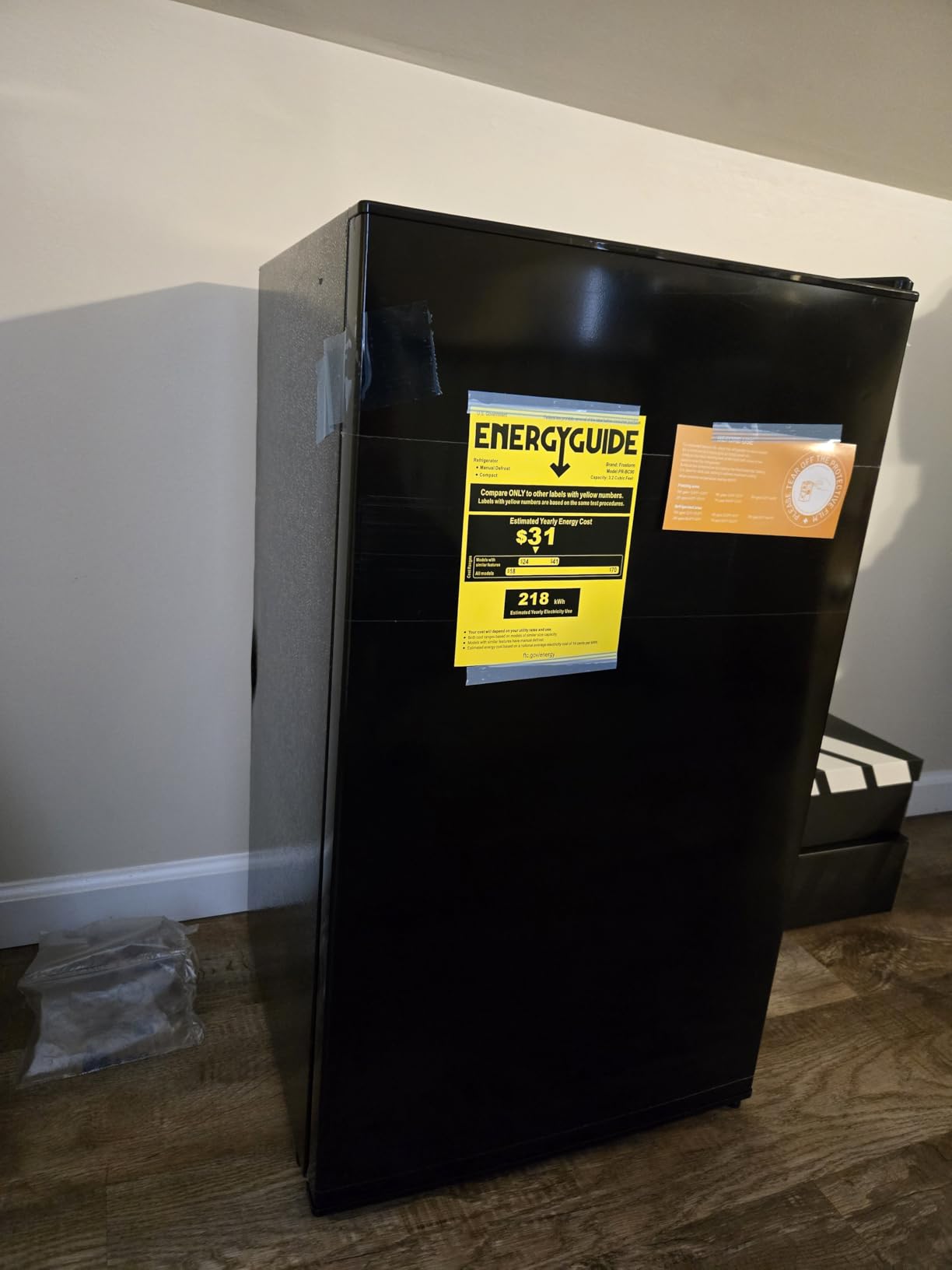 1.6 Cu Ft Mini Fridge with Freezer - 30dB Ultra Quiet Upright Freezer for Bedroom, Dorm & Office | Compact Fridge, Adjustable Thermostat, Reversible Door, ETL Certified customer photo 2
