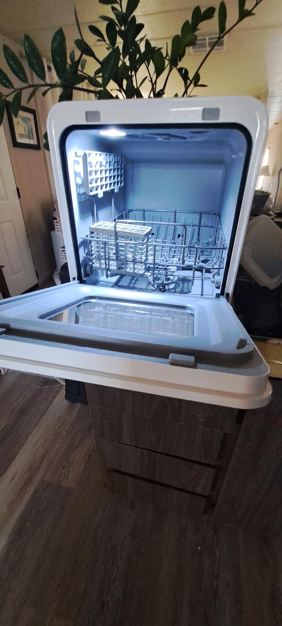 AIRMSEN Large Slim Countertop Dishwasher with Complete 2-Level Rack, Portable Dishwashers with 5L Built-in Water Tank, 3-Spray Arms & 12H Delay Start, No Hookup Needed, A01 customer photo 2