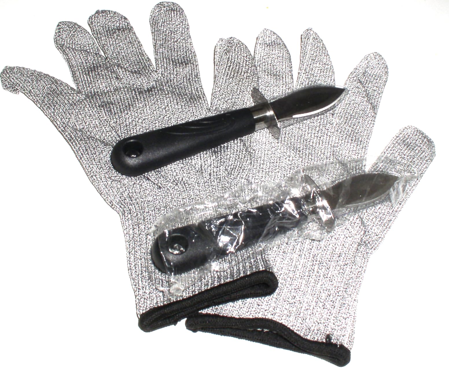 Oyster Shucking Knife Set - 2 Stainless Steel Oyster Shucker and Oyster Shucking Knife with PVC Sheath & 2 Cut Resistant Gloves and Oyster Shucking Kit for All Kinds of Shells, Clam, and Crab customer photo 1