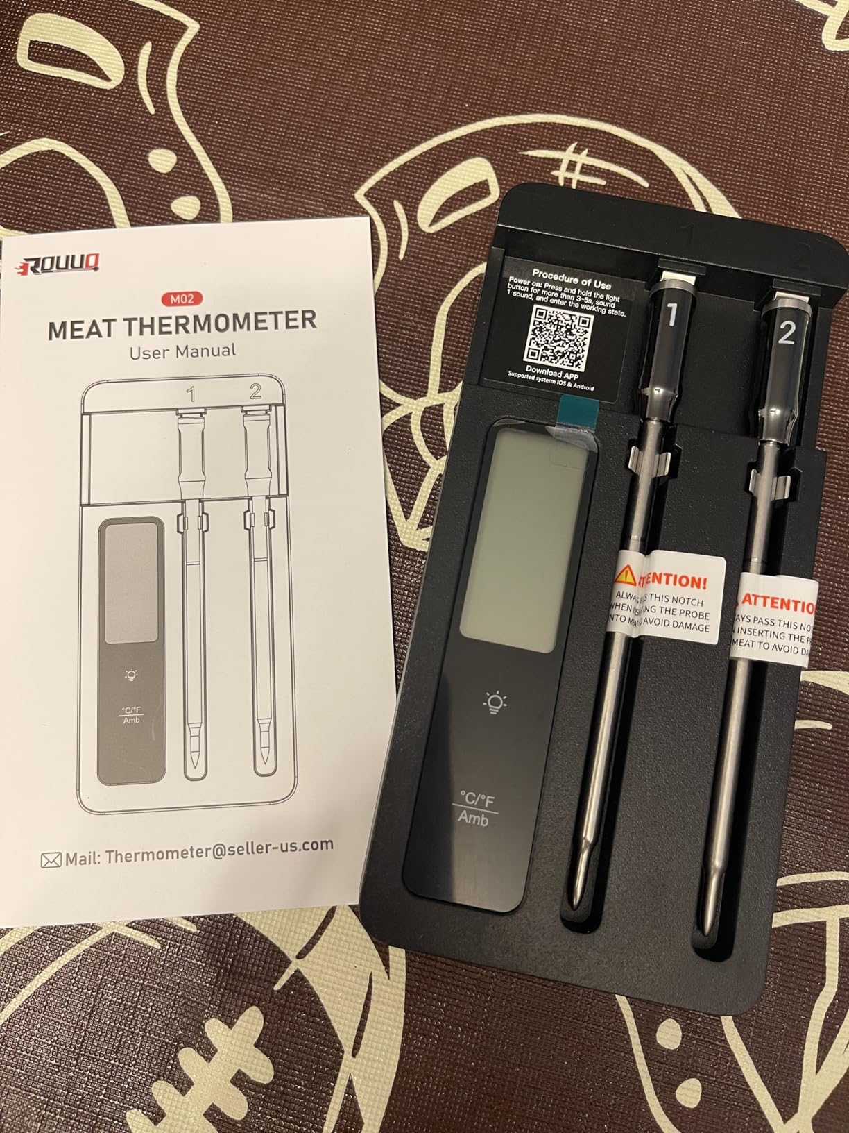 Smart Wireless Meat Thermometer with Dual Probes, Bluetooth & WiFi Combo, High Precision & Fast Response for BBQ, Grill, Smoker, Oven, Air Fryer customer photo 1