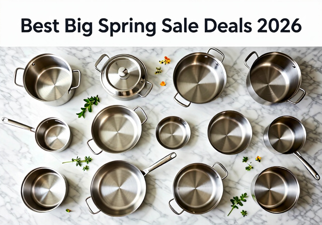 Best Big Spring Sale Stainless Steel Cookware Set Deals on Amazon