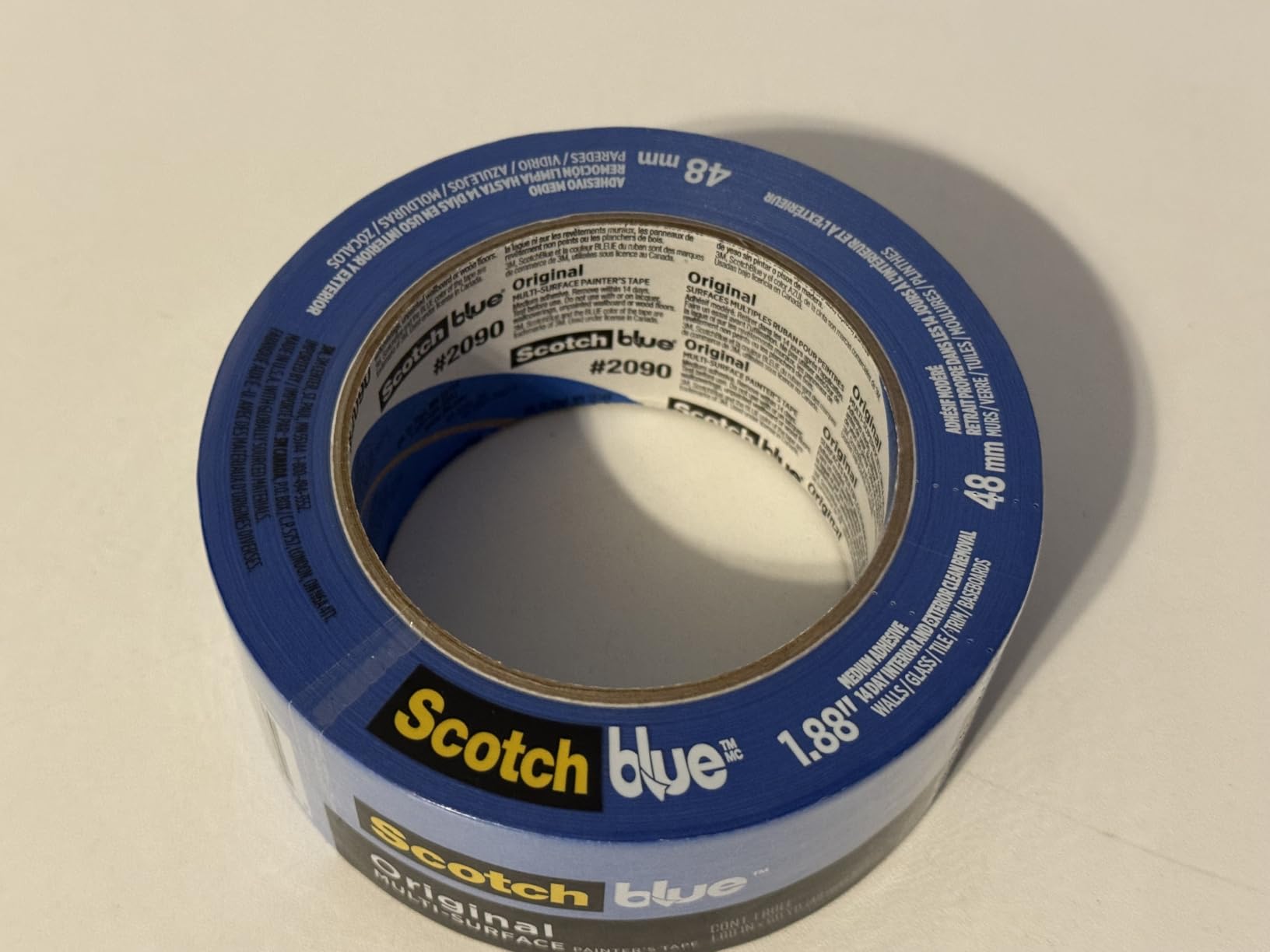 ScotchBlue Original Multi-Surface Painter's Tape, 2 Inch Wide (1.88 In. x 60 Yds), 1 Roll Blue Paint Tape Protects Surfaces & Removes Easily, Masking Tape for Indoor and Outdoor Use customer photo 2