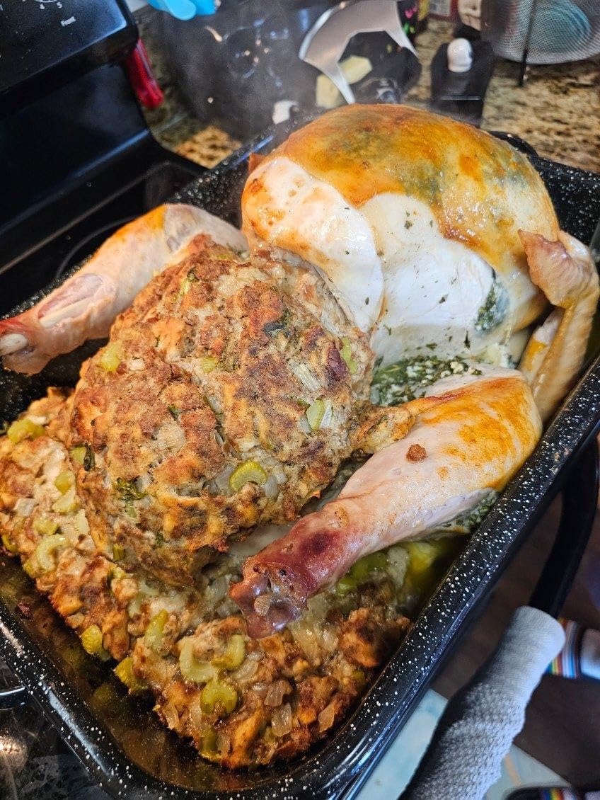 Granite Ware 21-Inch Covered Rectangular Roaster - Enamel Steel Cookware, Nonstick & Chemical-Free, 25 Lb Capacity customer photo 1