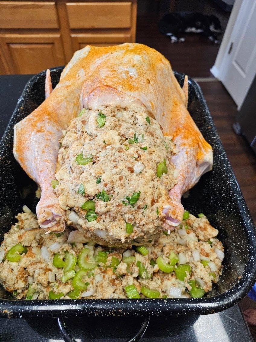 Granite Ware 21-Inch Covered Rectangular Roaster - Enamel Steel Cookware, Nonstick & Chemical-Free, 25 Lb Capacity customer photo 2