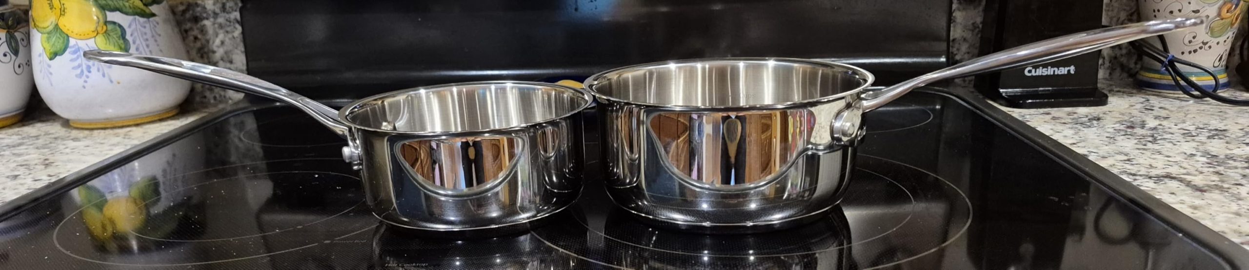 Cuisinart 1.5 Quart Sauce Pan with Cover, Stainless Steel Pot with Lid, Small Kitchen Pots, Dishwasher Safe, Compatible with Induction, Electric, Gas Cooktops, Oven Safe Saucepan, Cool Grip Handles customer photo 1