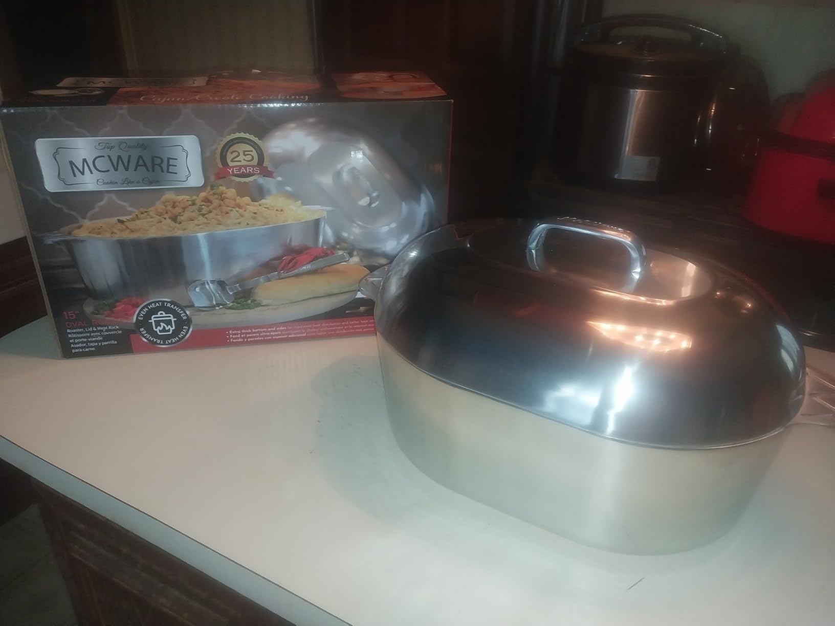 15 Inch Aluminum Oval Roaster - McWare by Cajun Classic Cookware customer photo 1