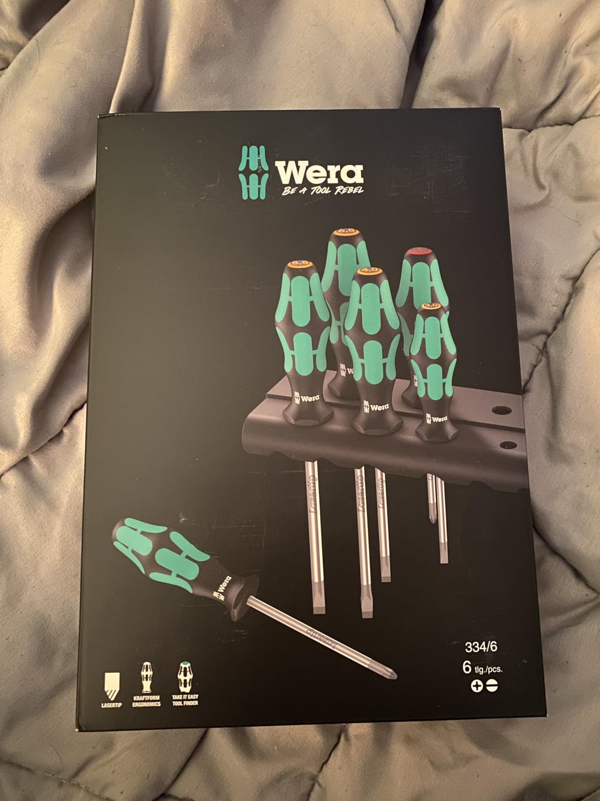 WERA 05105650001 334/6 Rack Screwdriver Set Kraftform Plus Lasertip and Rack, 6 Pieces customer photo 1