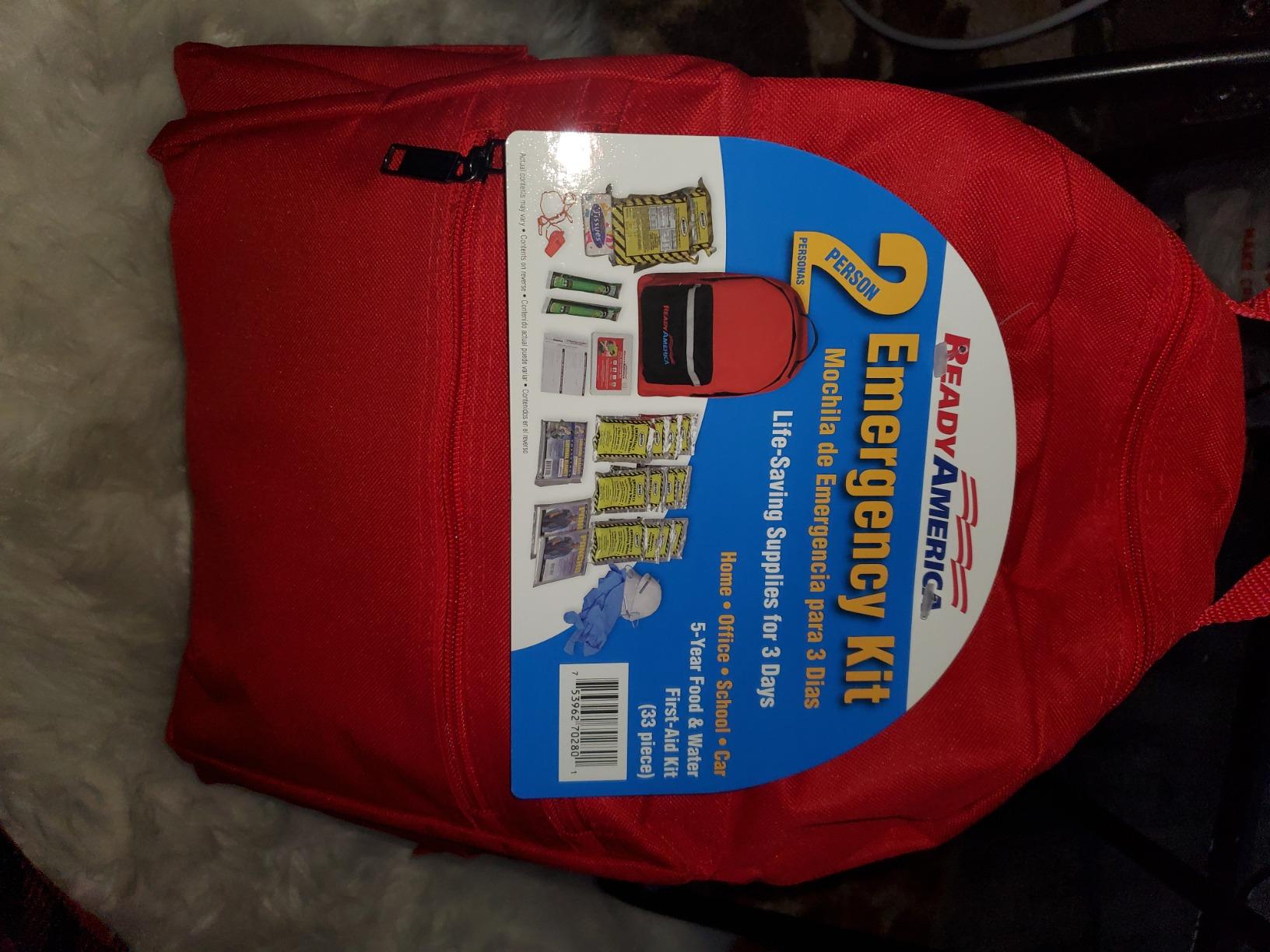 Ready America 70280 72 Hour Emergency Kit, 2-Person, 3-Day Backpack, Includes First Aid Kit, Survival Blanket, Portable Preparedness Go-Bag for Camping, Car, Earthquake, Travel, Hiking, and Hunting, Red customer photo 2
