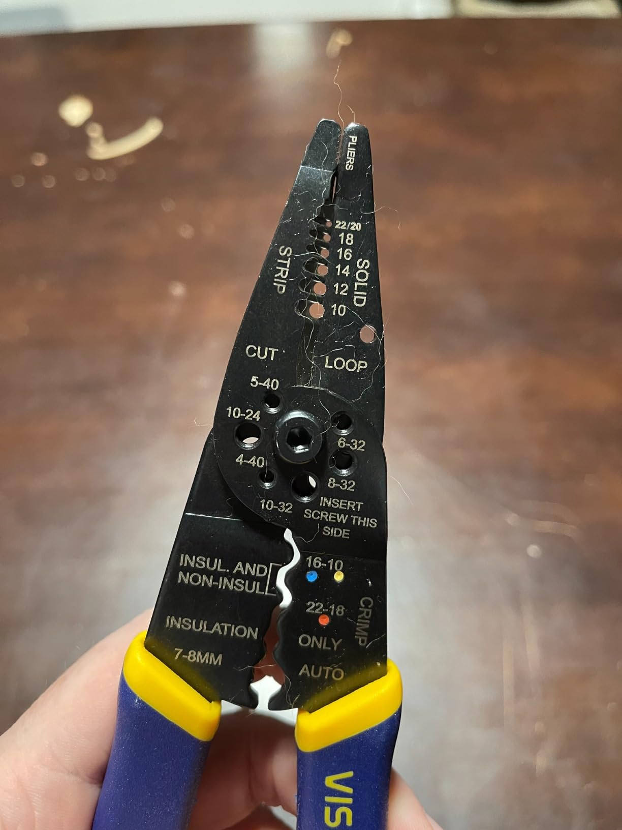 IRWIN VISE-GRIP Wire Stripper, 8 inch, Cuts 10-22 AWG, Plier Style Nose, ProTouch Grip for Maximum Comfort (2078309) customer photo 2