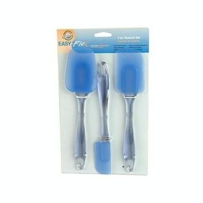Wilton Easy Flex Silicone Spatula Set - Your Versatile Tools for Mixing, Folding, Scraping, Cooking, Frosting and Serving, Blue, 3-Piece customer photo 1