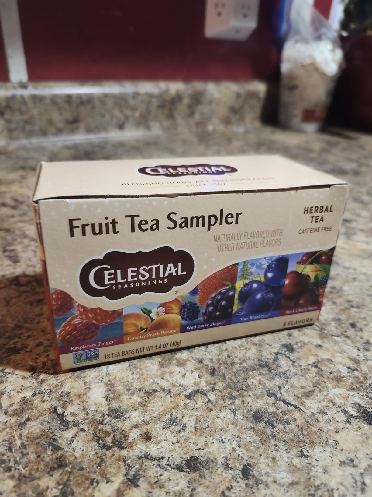 Celestial Seasonings Fruit Tea Sampler Herbal Tea Variety Pack, Caffeine Free, 18 Tea Bags customer photo 2