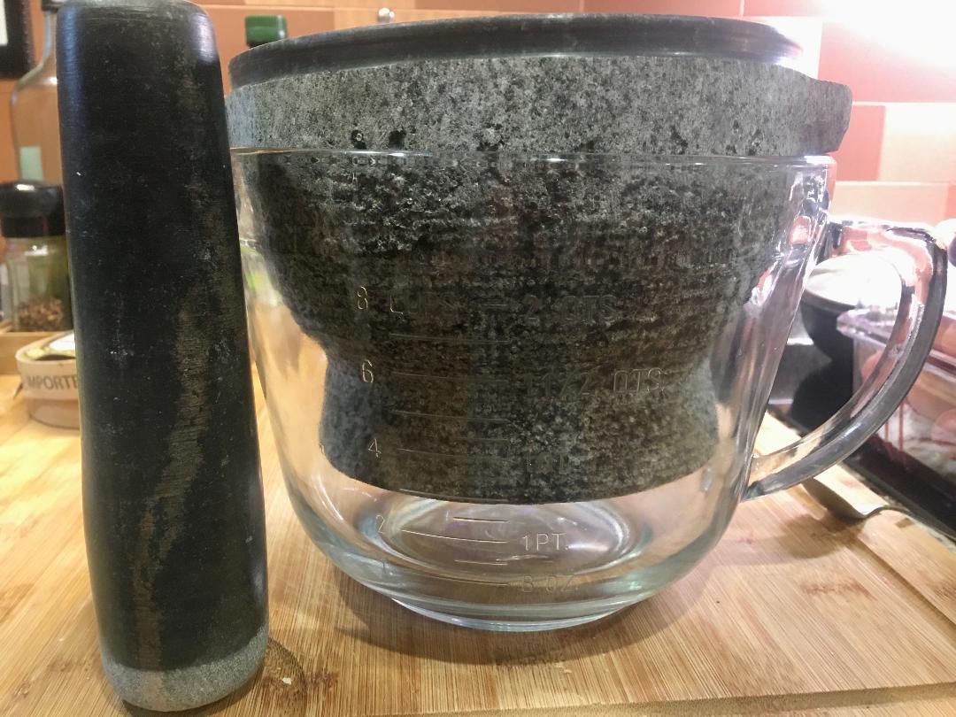 Libertyware Stone Granite Mortar and Pestle 4 Cup Capacity, 8 Inch, Gray customer photo 1