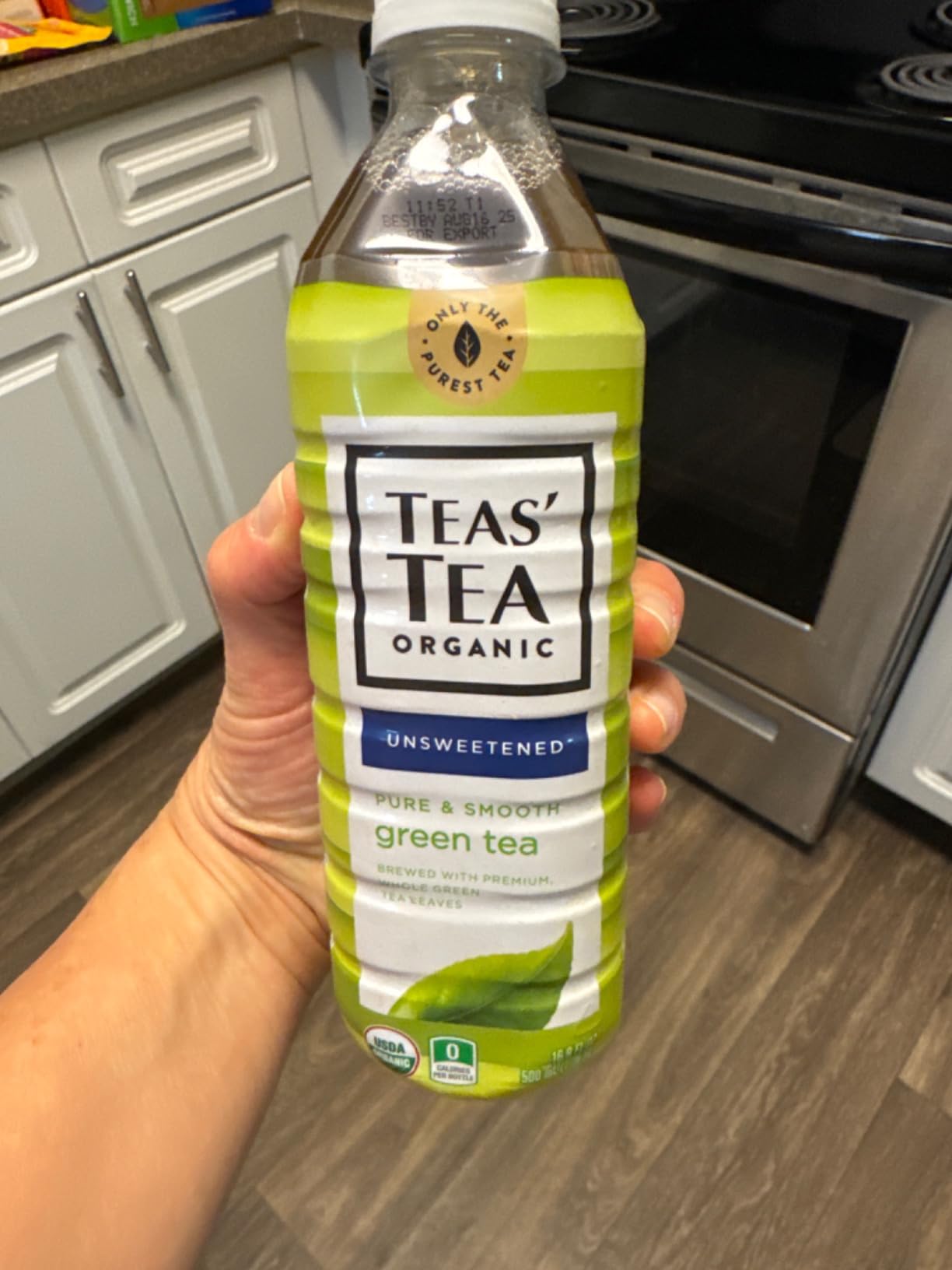 Teas' Tea Unsweetened Pure Green Tea, Organic, Sugar Free, 0 Calories, 16.9 Ounce (Pack of 12) customer photo 2