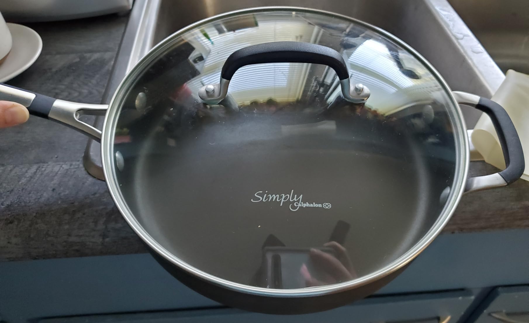 Calphalon 10-Piece Non-Stick Kitchen Cookware Set Black Pots & Pans with Stay-Cool Stainless Steel Handles Hard-Anodized Aluminum customer photo 2