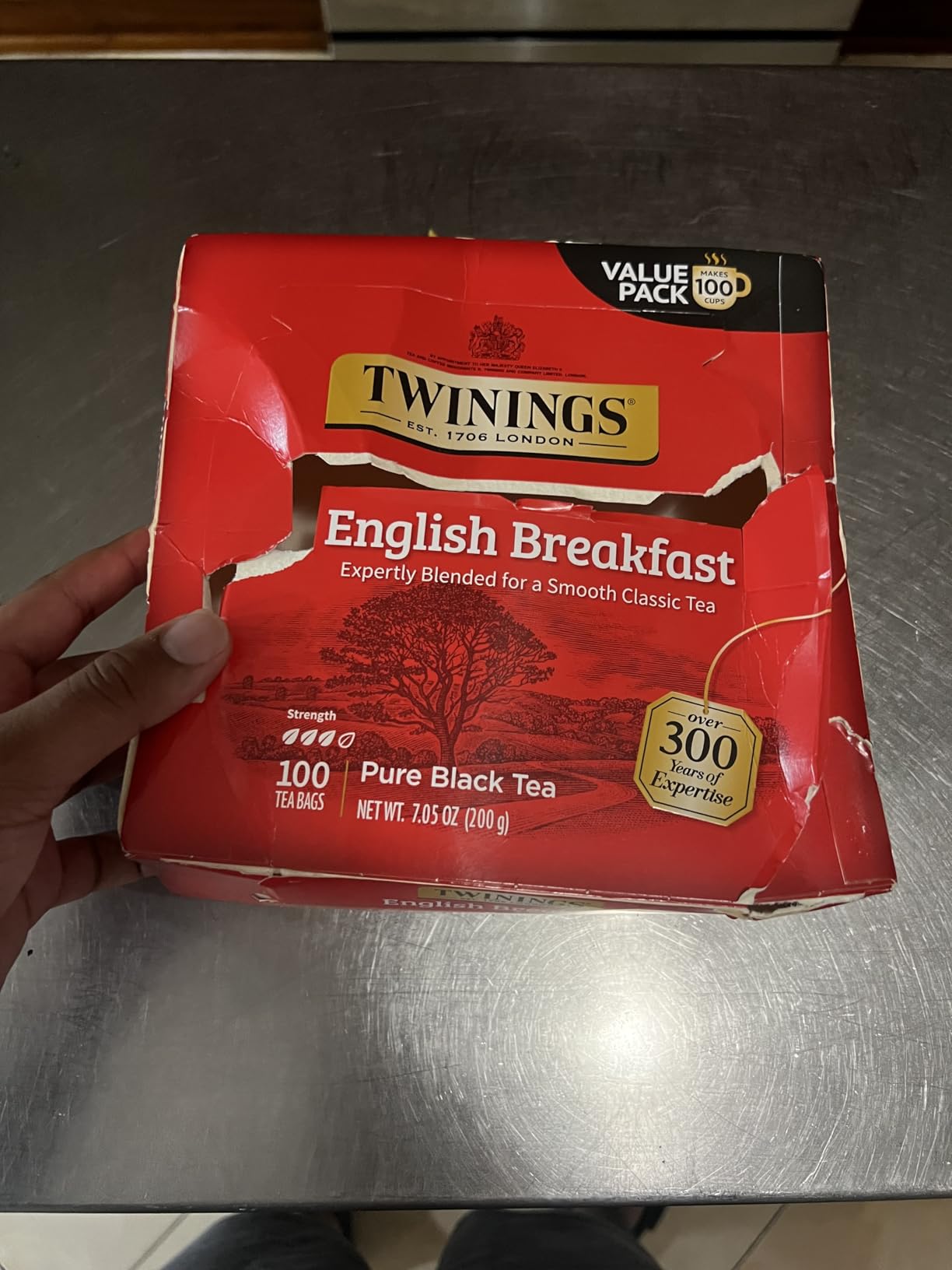 Twinings English Breakfast Black Tea Individually Wrapped Bags, 100 Count (Pack of 1), Smooth, Flavourful, and Robust, Caffeinated, Enjoy Hot or Iced, 100 Teabags customer photo 2