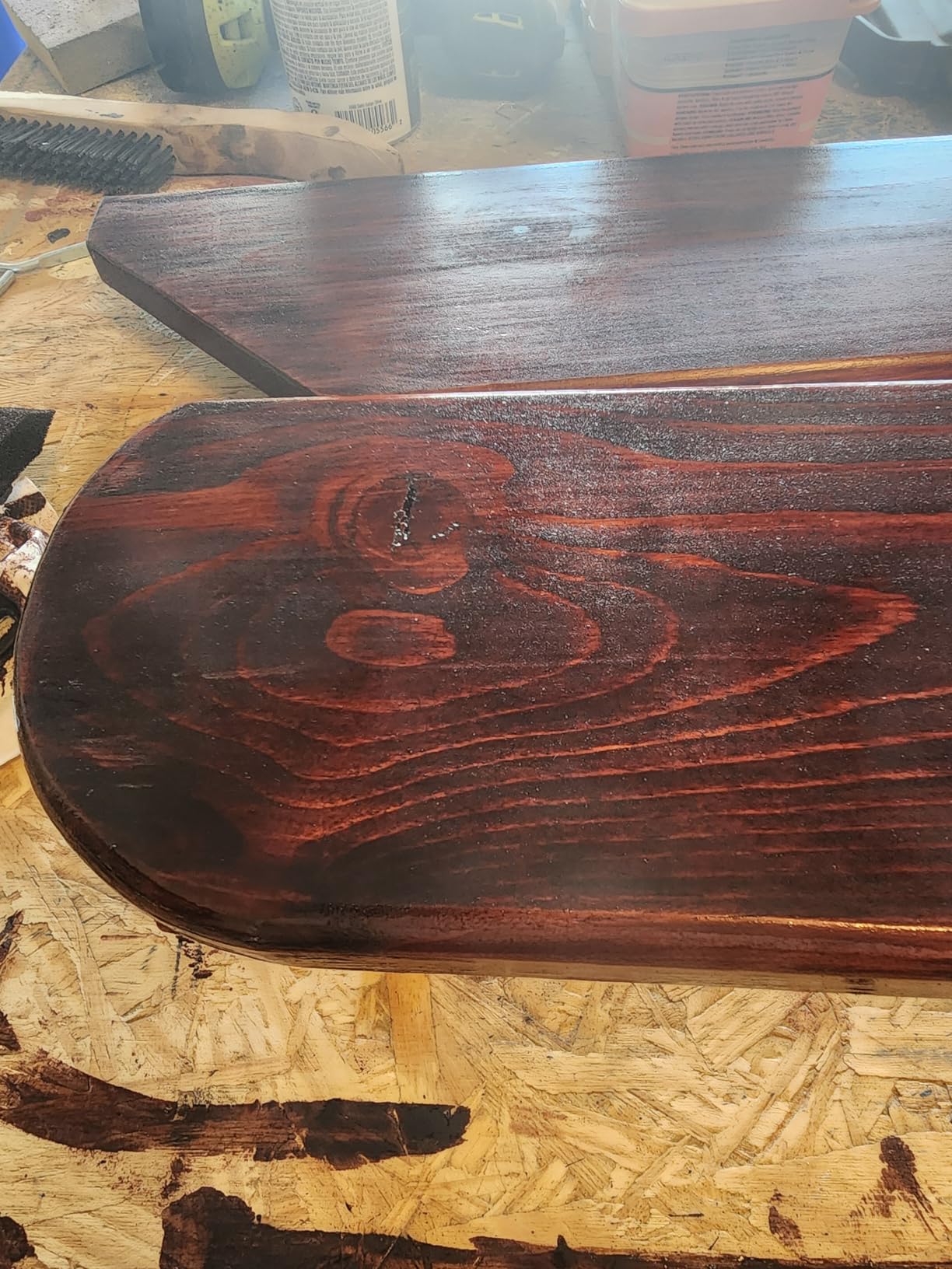 Minwax PolyShades Wood Stain + Polyurethane Finish - Quart, Bombay Mahogany, Satin customer photo 2
