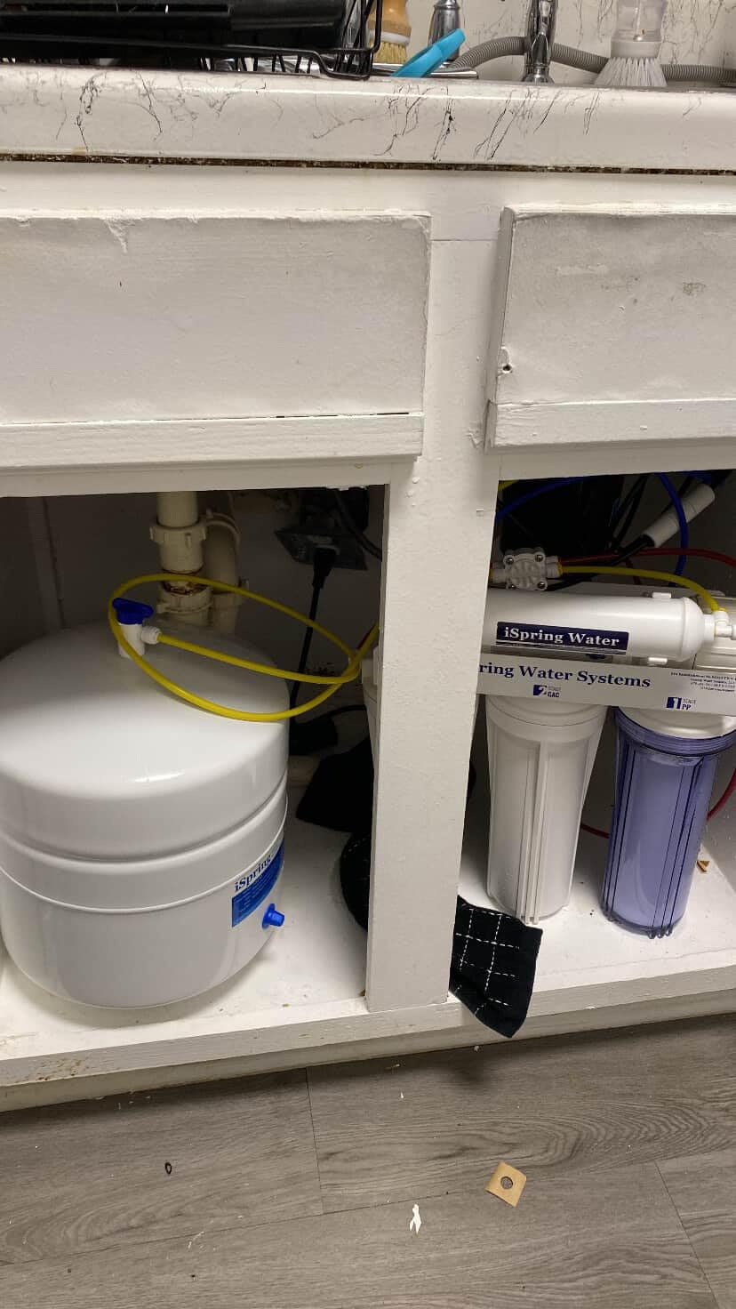 iSpring RCC7, NSF Certified, High Capacity Under Sink 5-Stage Reverse Osmosis Water Filter, RO Drinking System, 75 GPD, Brushed Nickel Faucet, Patented Top-Mounted Faucet Design for Easy Installation customer photo 1