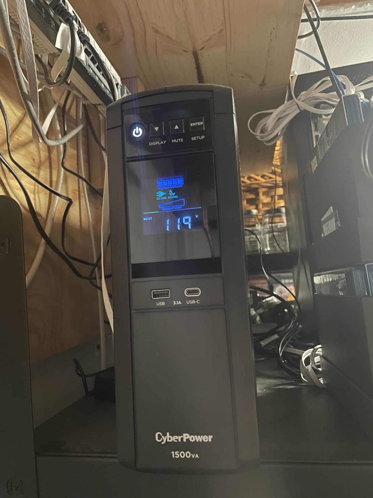 CyberPower CP1500PFCLCD PFC Sinewave UPS Battery Backup and Surge Protector, 1500VA/1000W, 12 Outlets, AVR, Mini Tower, UL Certified customer photo 2