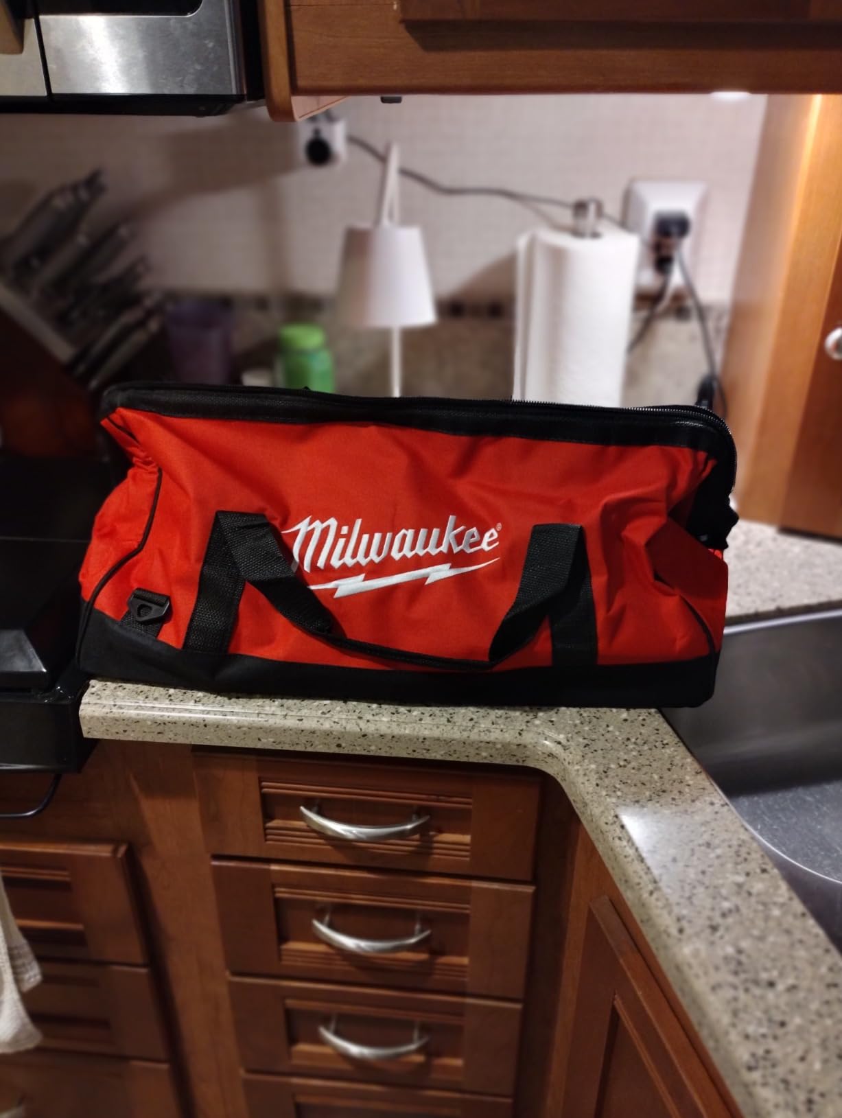 Milwaukee 17 Inch Heavy Duty Canvas Tool Bag with 6 Interior Pockets, Reinforced Bottom, and Strap Ring customer photo 2