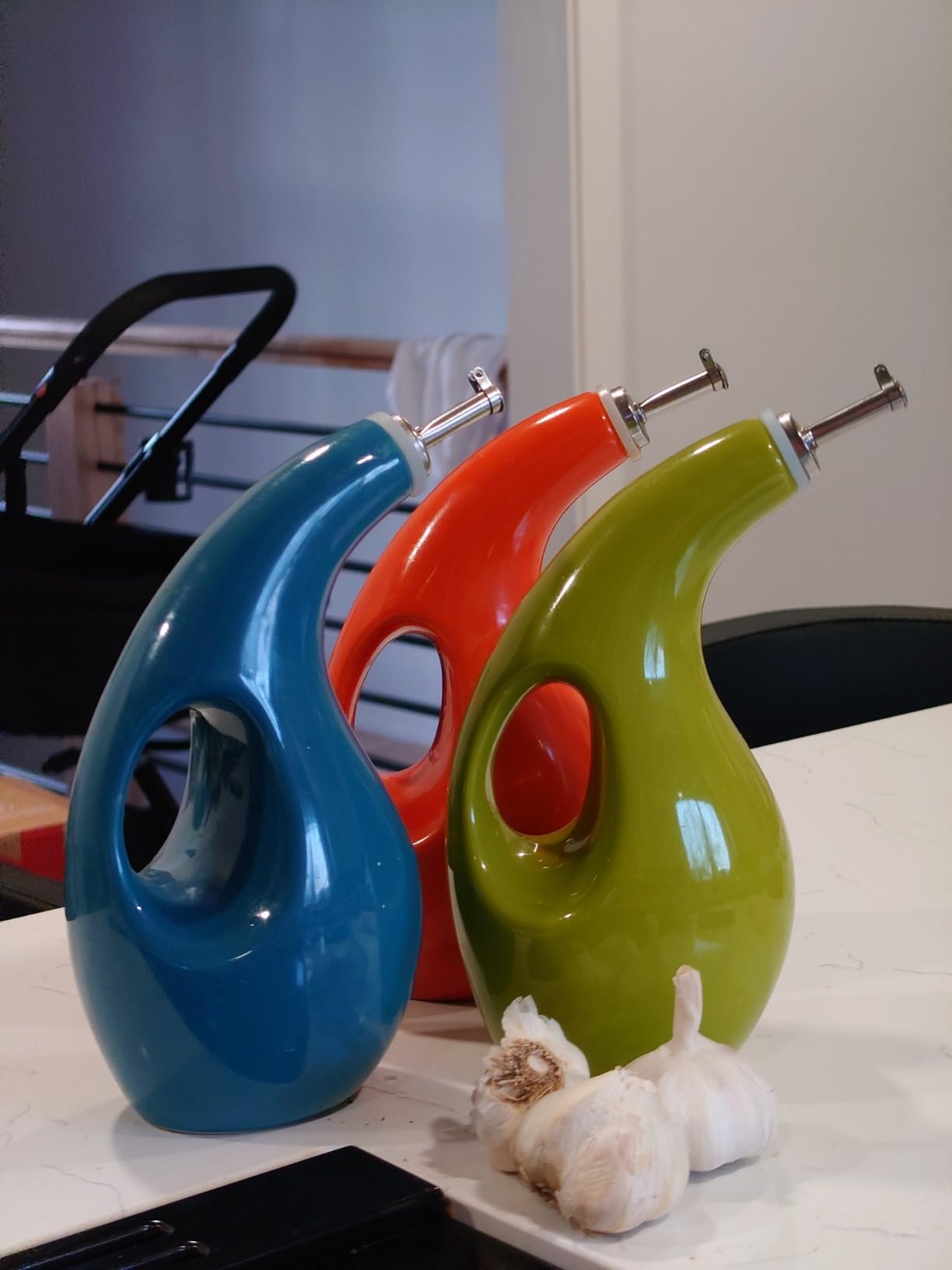 Rachael Ray Solid Glaze Ceramics EVOO Olive Oil Bottle Dispenser with Spout customer photo 1