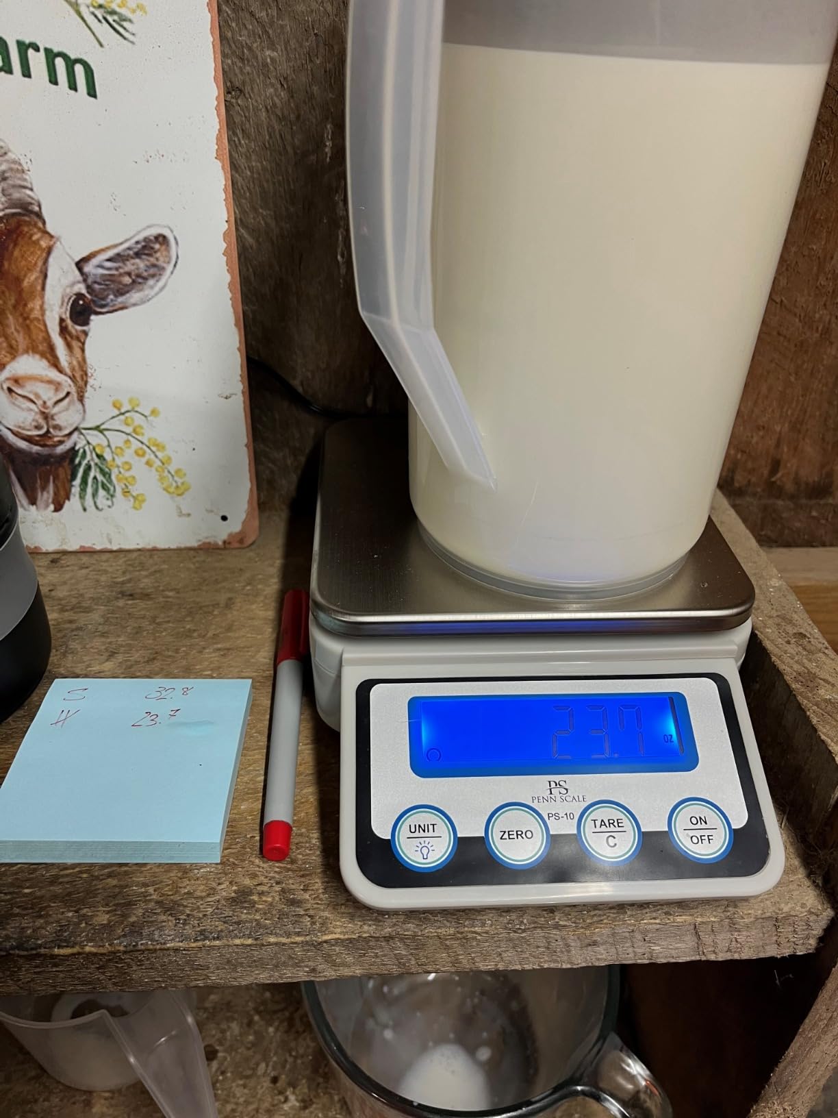 Penn Scale PS-10 Digital Kitchen Portion Scale - 11lb Electric Kitchen Scale with 0.002lb Readability - Removable Platter & LCD Display - Lb, Oz, G Unit Conversion (AC & Battery Powered) customer photo 1