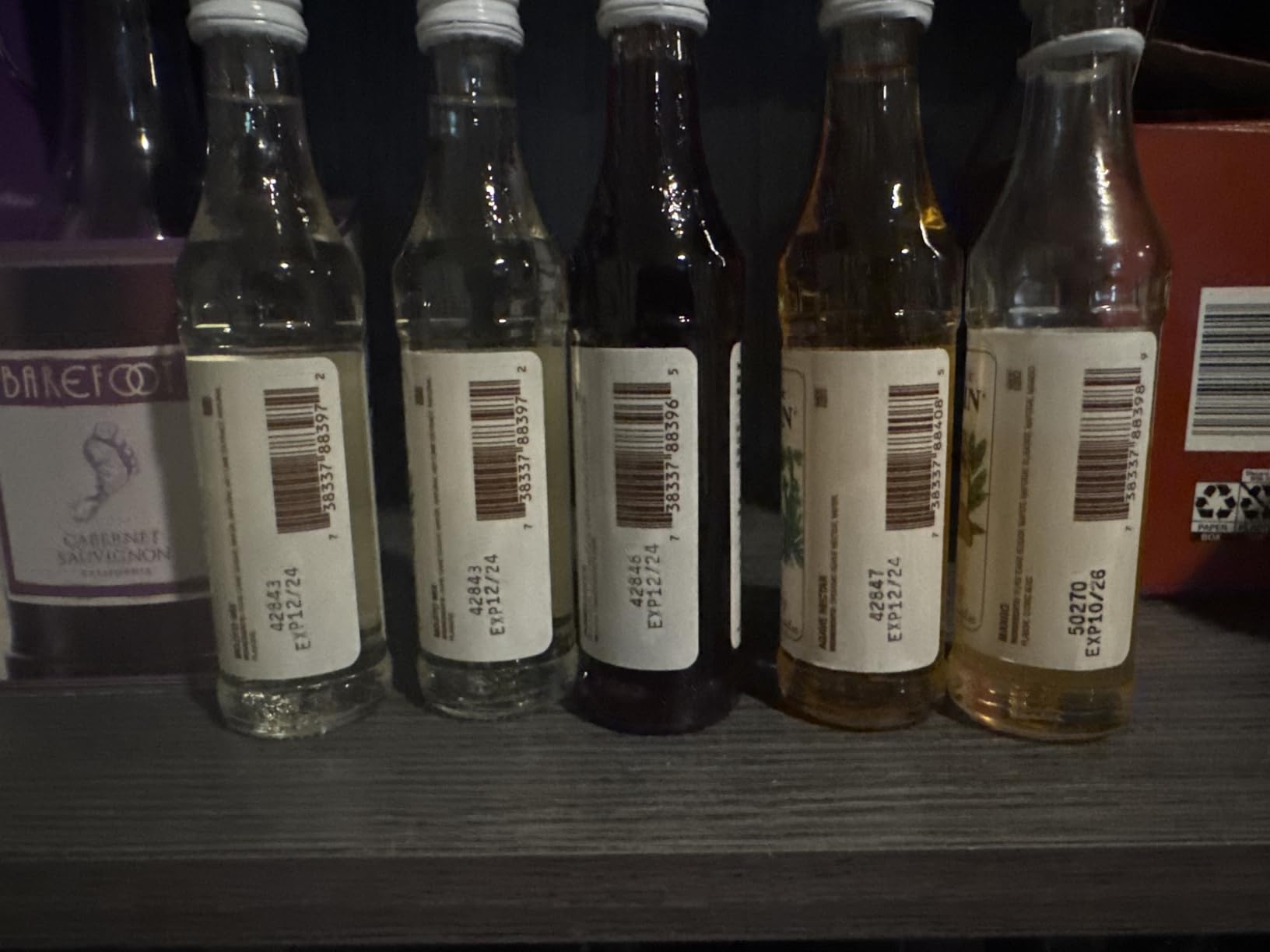 Monin - 5 Flavor Classic Cocktail Collection: Pomegranate, Mojito, Agave Nectar, Mango, and Pure Cane Syrups (50 ml per bottle) customer photo 1