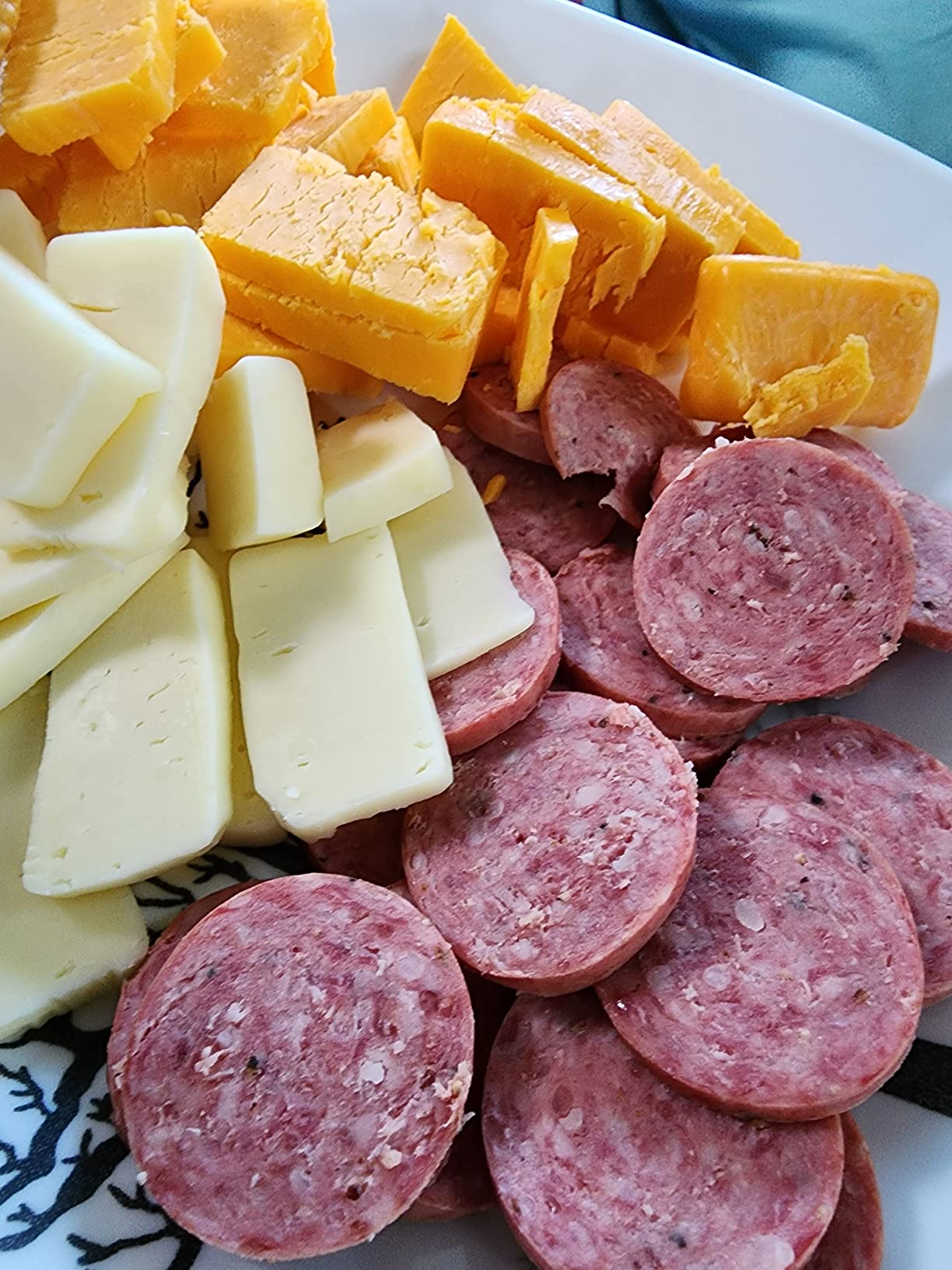 The Wisconsin Cheeseman Meat and Cheese Combo - Featuring Italian, Original and Garlic Summer Sausages, Colby, Brick, Sharp Cheddar, and Monterey Charcuterie Boards, Charcuterie Gift Basket Set customer photo 2