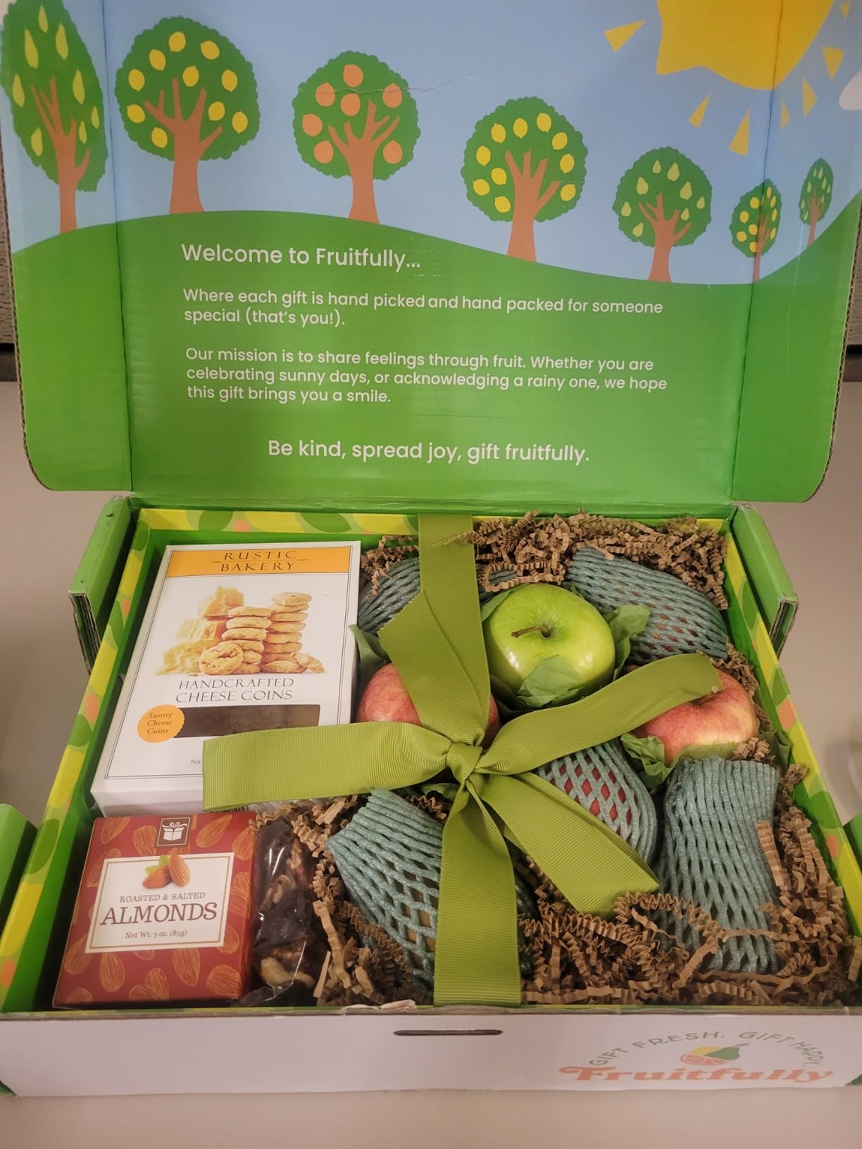 A Gift Inside Classic Fresh Fruit Basket Gift with Crackers, Cheese and Nuts customer photo 2