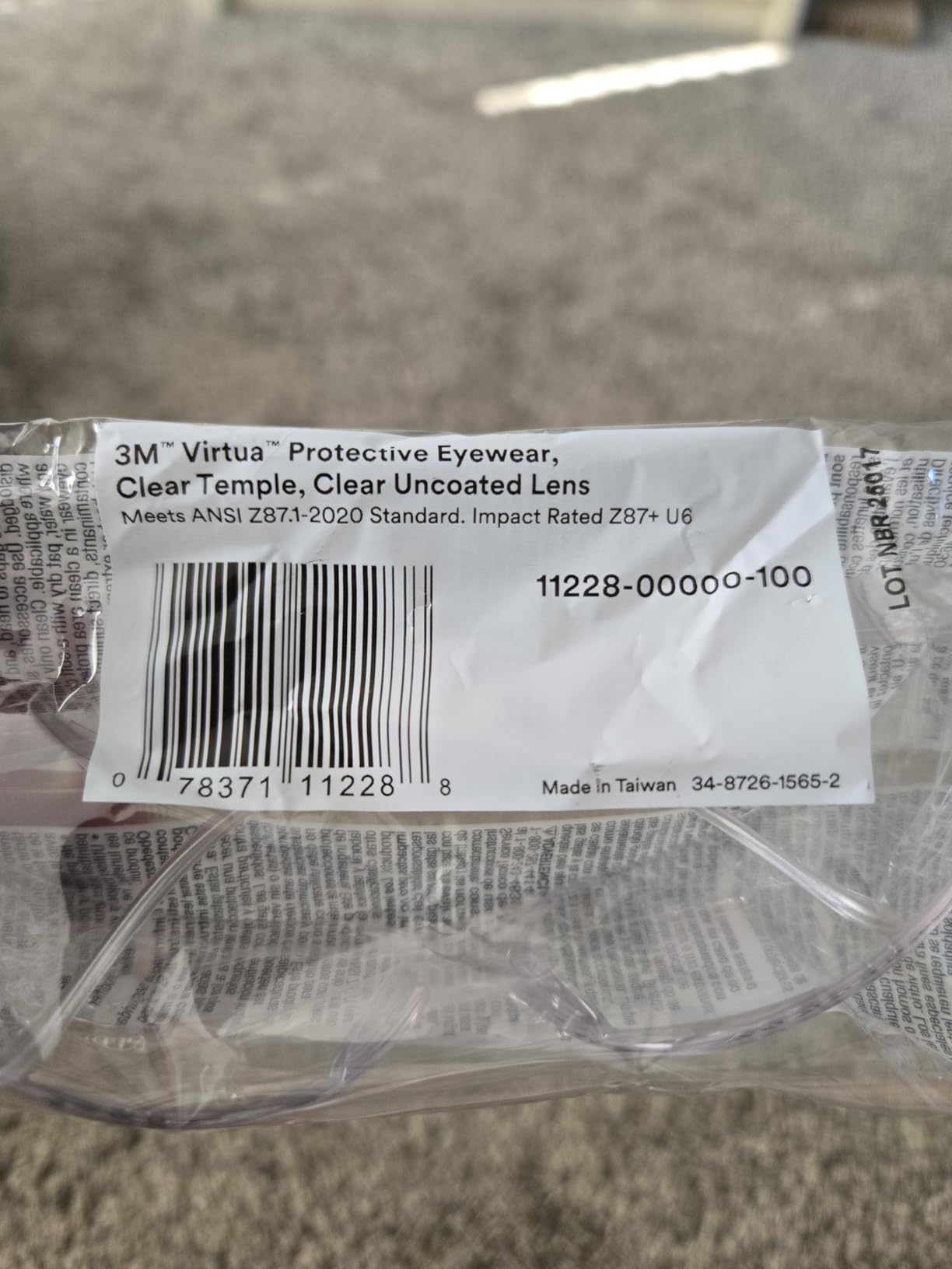 3M Safety Glasses, Virtua, 20 Pair, ANSI Z87, Unisex, Anti-Fog, Scratch Resistant, Clear Lens, Clear Frame, Affordable Eye Protection, Lightweight, Wraparound Coverage customer photo 2