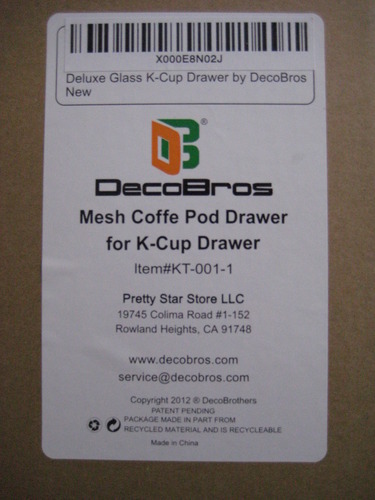 DecoBrothers K-Cup Holder Drawer for 36 Coffee Pods Storage, Black customer photo 1