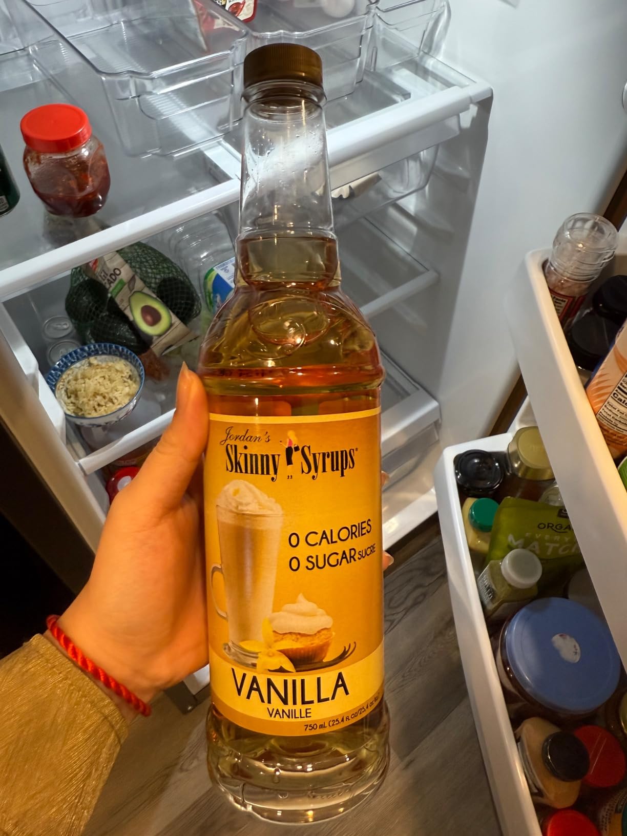 Jordan's Skinny Mixes Sugar Free Coffee Syrup, Vanilla Coffee Flavoring Syrup, Zero Calorie Drink Mix, Lattes, Baking, Protein Shake or Cocktail, Dairy & Gluten Free, Kosher, 25.4 Fl Oz customer photo 2