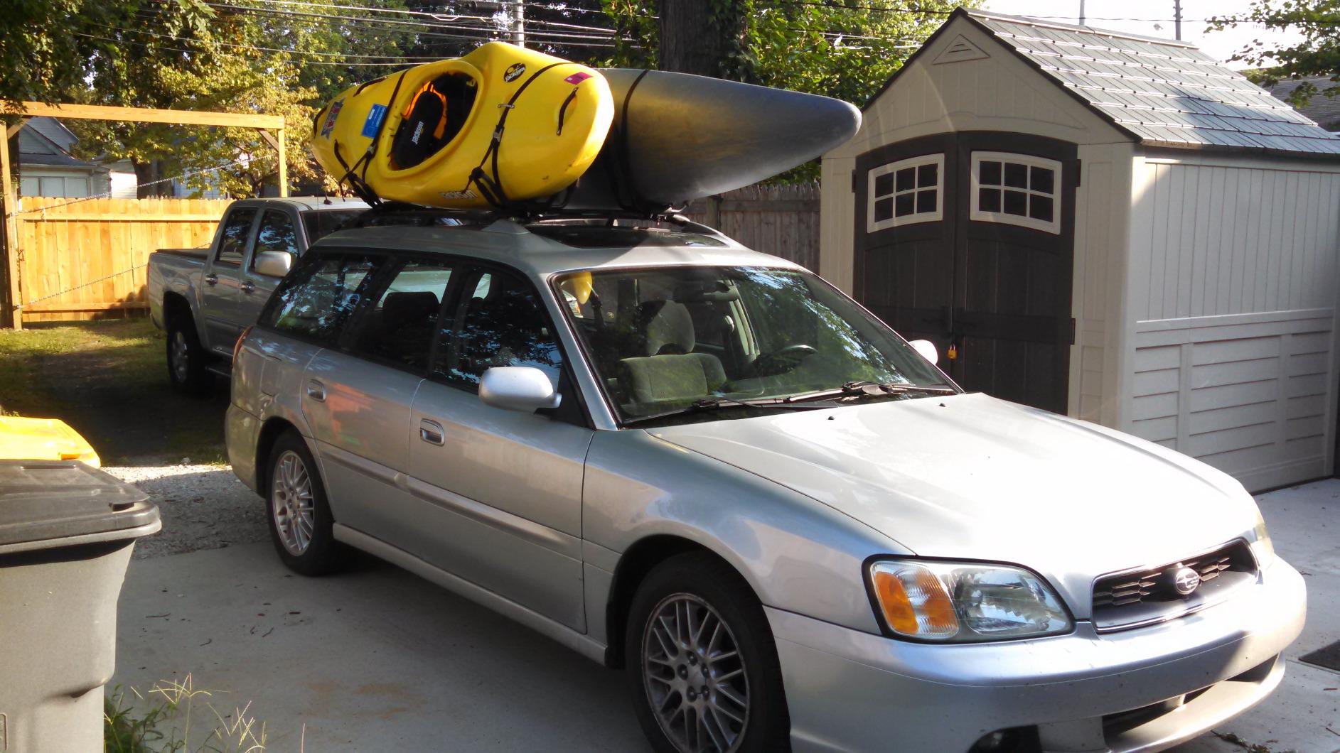 TMS Kayak Roof Racks for 2 Kayaks - Dual Universal Fit Carriers Include Two Sets of Straps for Cars, Trucks and SUVs - J-Bar Style customer photo 1
