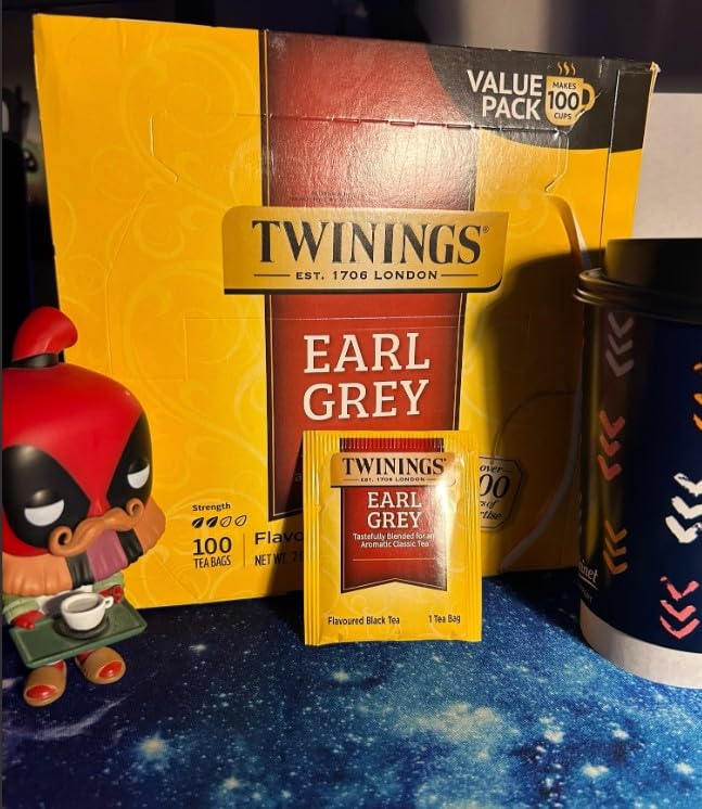Twinings Earl Grey Black Tea Individually Wrapped Bags, 100 Count (Pack of 1), Flavoured with Citrus & Bergamot customer photo 1