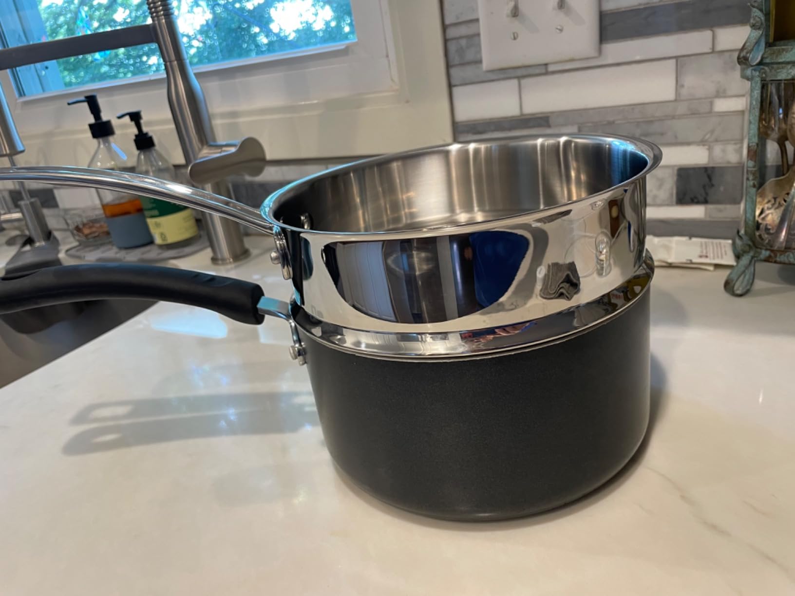 Cuisinart MCP111-20N MultiClad Pro Stainless Skillet, 20-cm, Universal Double Boiler w/Cover customer photo 2
