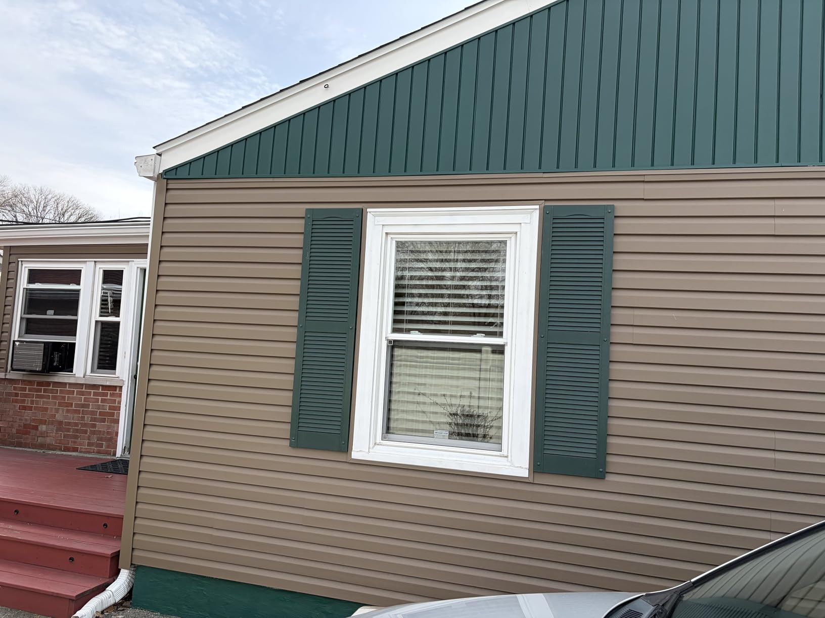 Exterior Solutions Standard Louver Exterior Vinyl Shutter, Black (Pair), 15 Inch x 51 Inch customer photo 2
