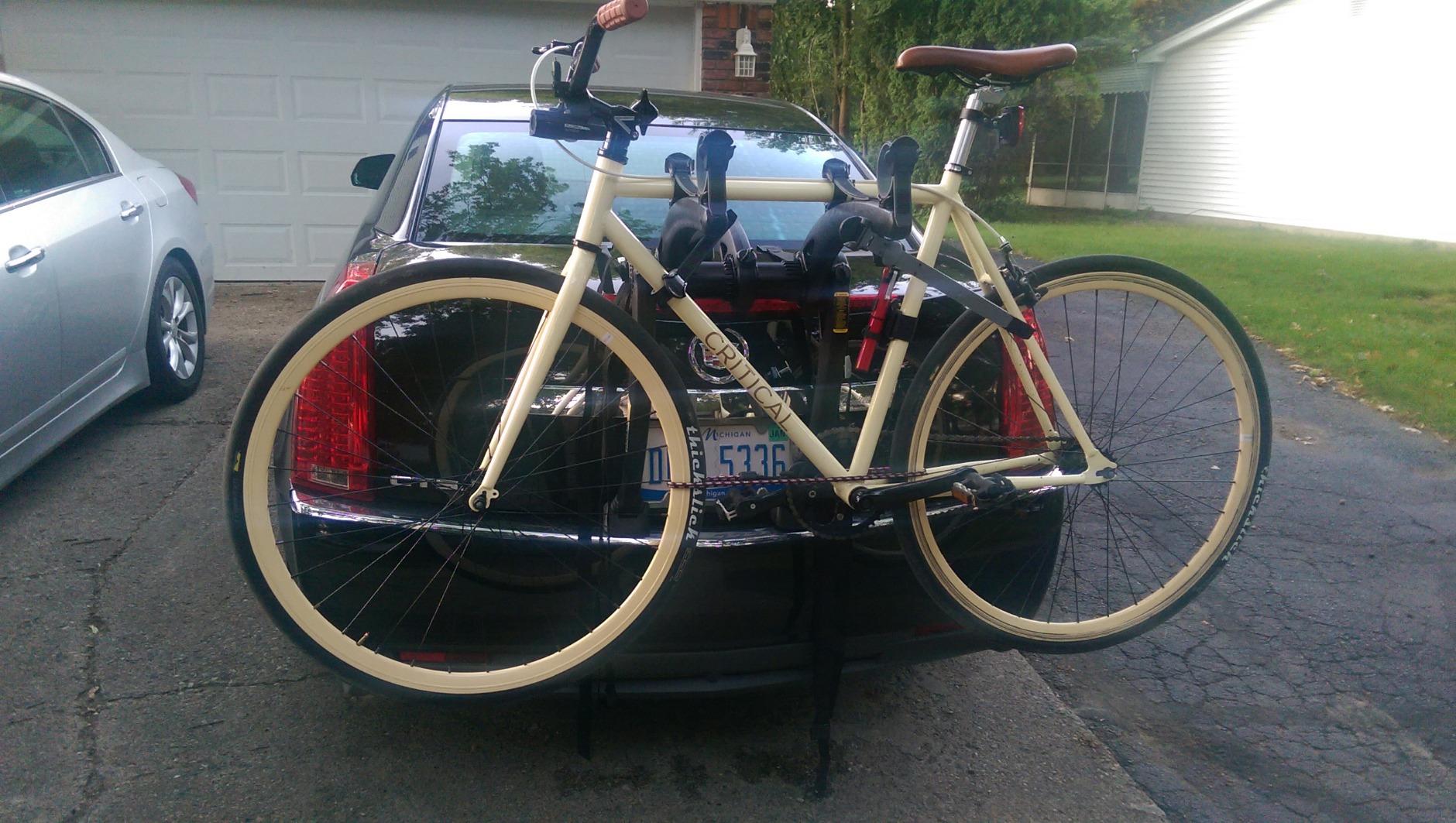 Saris Bones Car Trunk Bicycle Rack Carrier, Mounts 2 Bikes, Black - Durable, Rust-Free, Anti-Sway Straps, Fits Most Vehicles, Made in USA customer photo 1