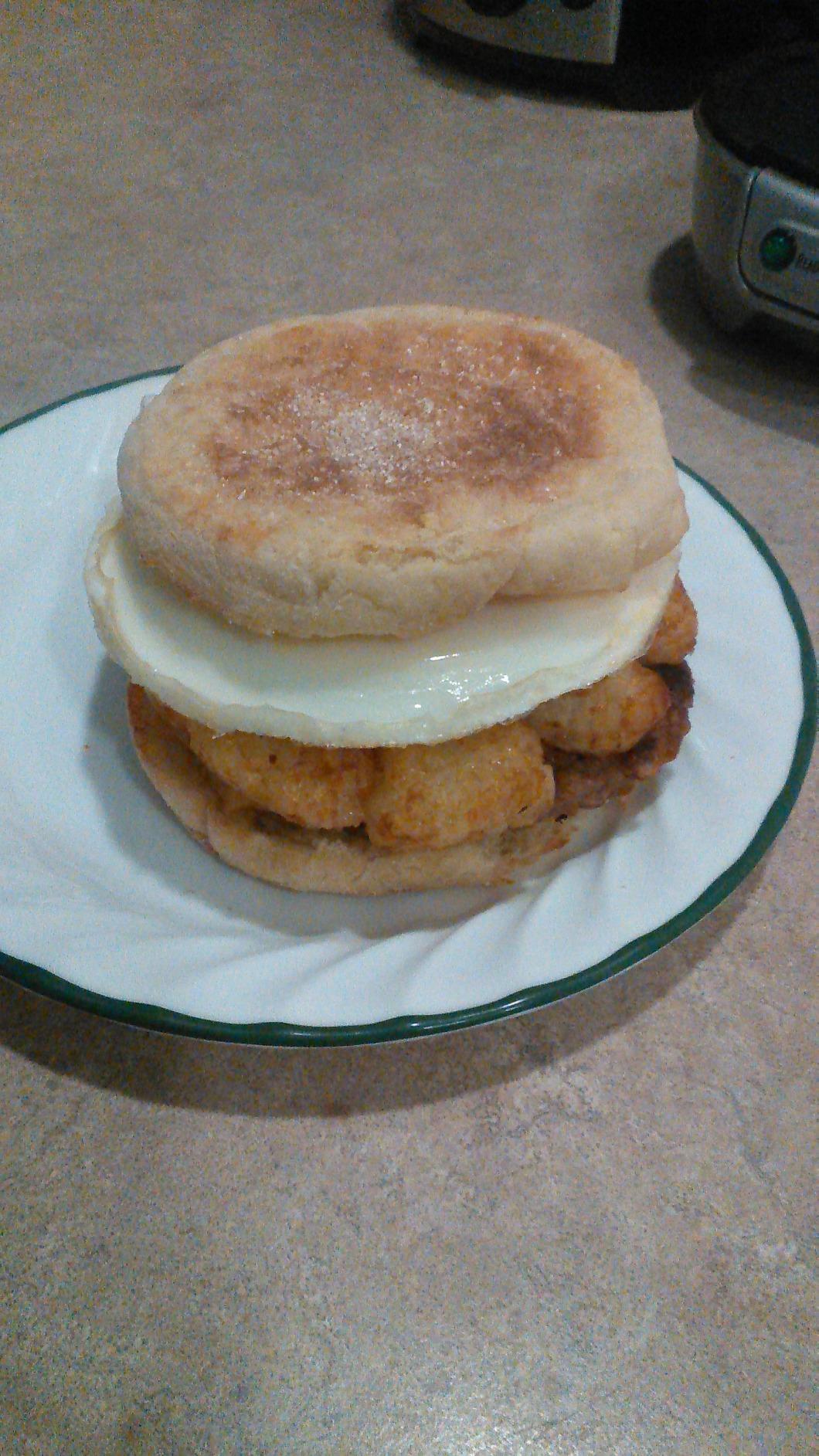 Hamilton Beach Breakfast Sandwich Maker with Egg Cooker Ring, Customize Ingredients, Perfect for English Muffins, Croissants, Mini Waffles, Perfect White Elephant Gifts, Silver (25475) customer photo 1