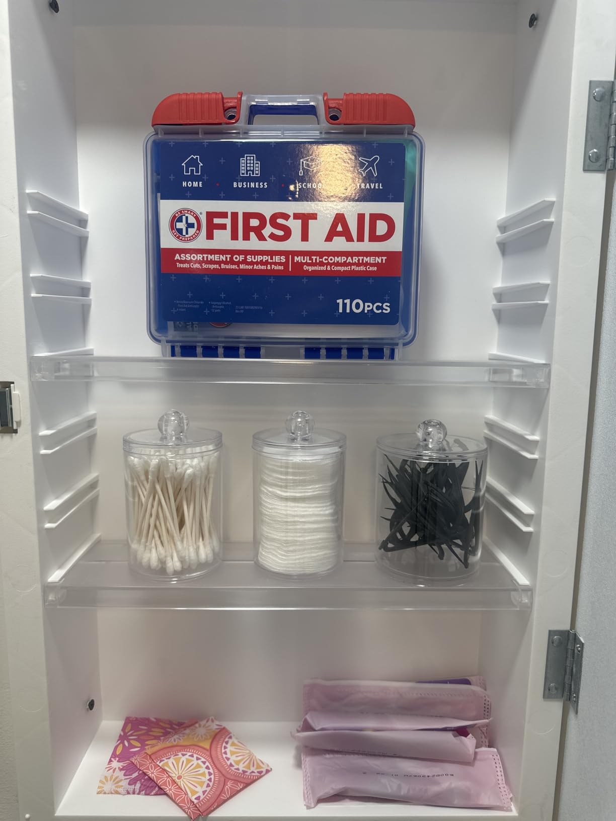 Be Smart Get Prepared 110 pc First Aid Kit: Clean, Treat, Protect Minor Cuts, Home, Office, Car, School, Business, Travel, Emergency, Outdoor, Camping & Sports, FSA/HSA (Packaging may vary) customer photo 2