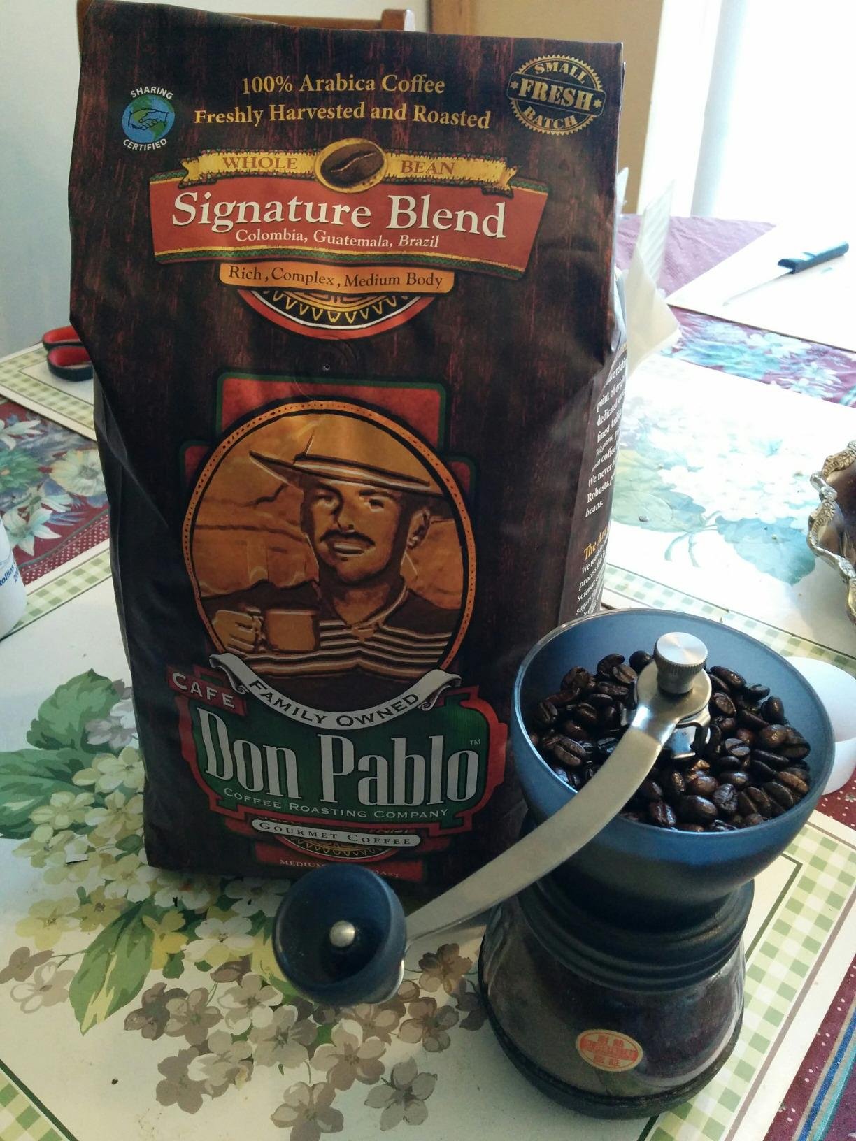 Don Pablo Gourmet Coffee - Signature Blend - Medium Dark Roast - Whole Bean Coffee - 100% Arabica Beans - Low Acidity and Non-GMO (2 Pound, Original) customer photo 1