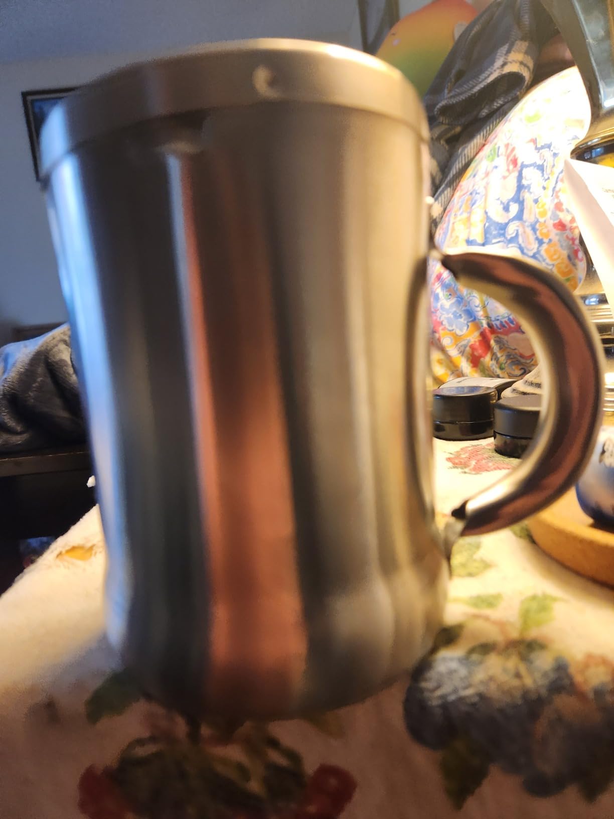 5 Inch Brushed Stainless Personal Spittoon with Removable Top customer photo 2