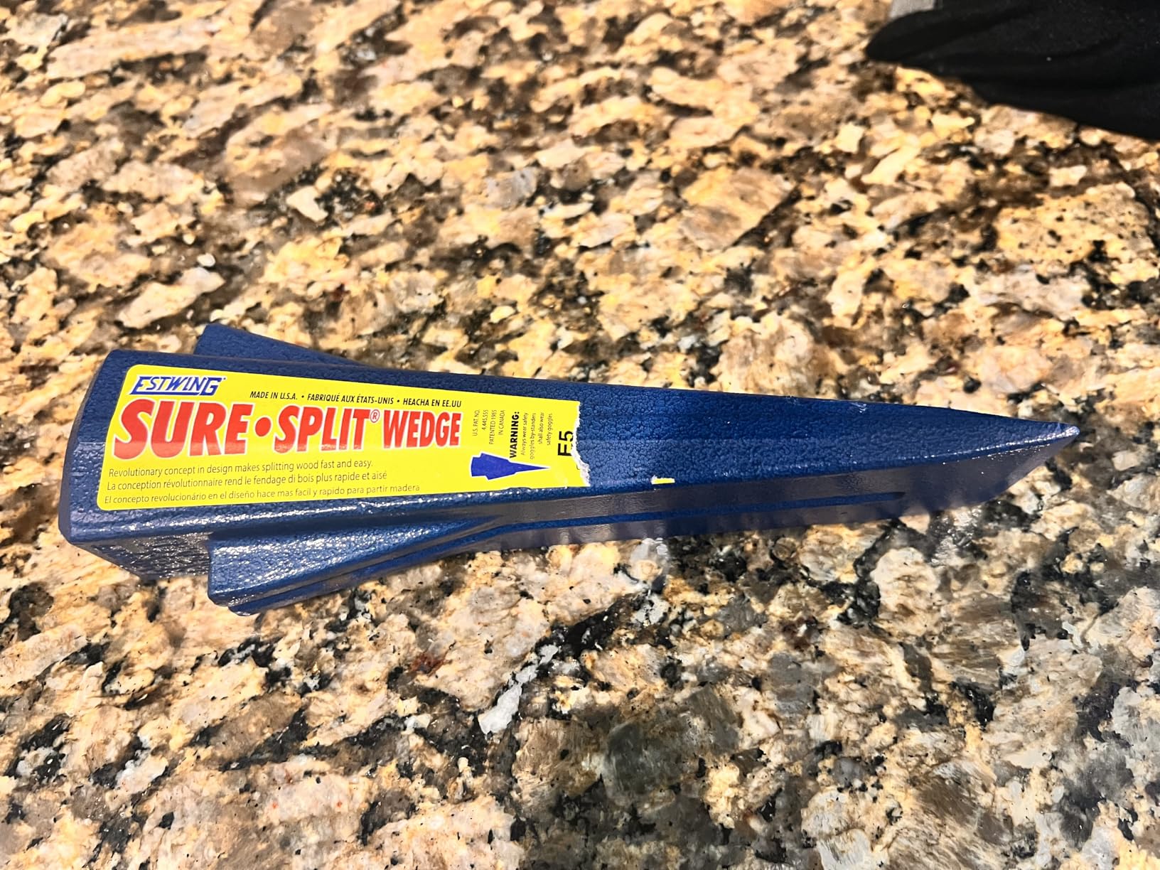ESTWING Sure Split Wedge - 5-Pound Wood Splitting Tool with Forged Steel Construction & 1-7/8