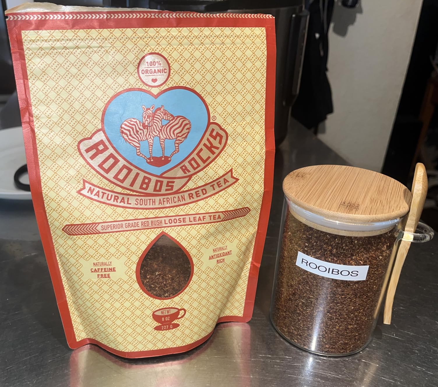 Rooibos Rocks Herbal Tea Bags - Naturally Sweet Red Rooibos Tea Organic - 100 Count customer photo 1
