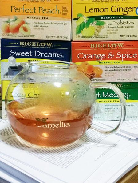 Bigelow Tea Caffeine Free 6 Flavor Herbal Tea Variety Pack, Decaf Tea with Mint Medley, Cozy Chamomile, Orange and Spice, Sweet Dreams, Perfect Peach, and Lemon Ginger, (Pack of 6), 118 Total Tea Bags customer photo 1