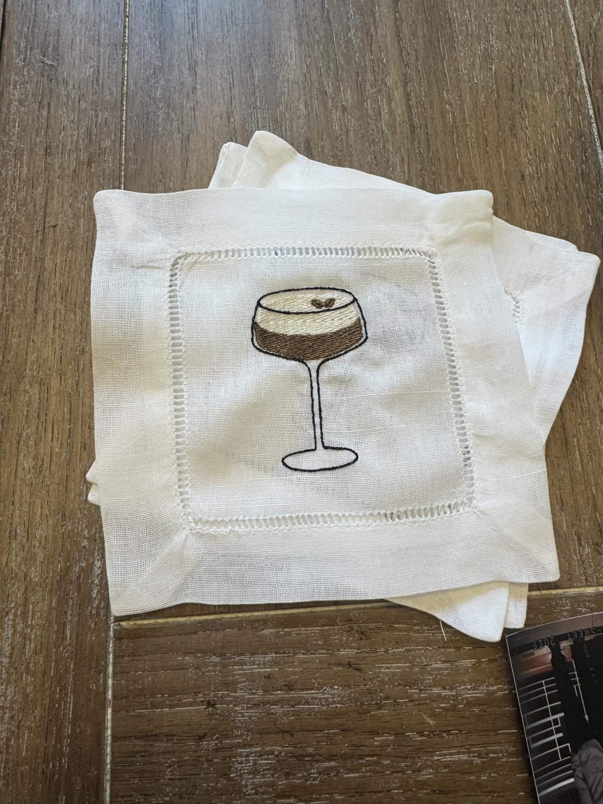 CleverDelights White Hemstitch 6