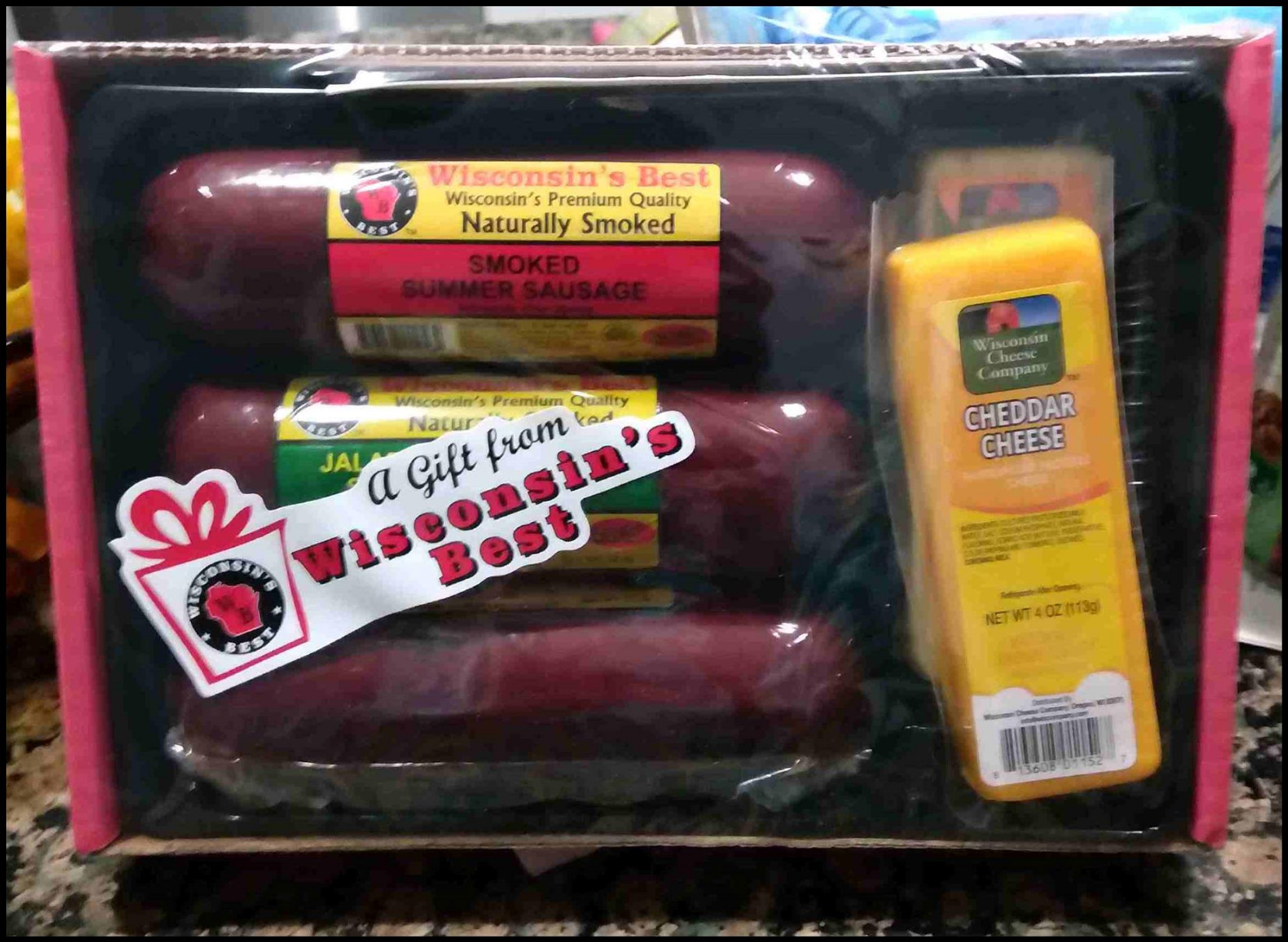 Wisconsin Cheese Company - Gourmet Cheese & Sausage Gift Box | 100% Wisconsin Cheese with Original, Garlic & Jalapeño Cheddar Summer Sausages | Perfect for Parties, Charcuterie Boards, and Holiday Gifts customer photo 1