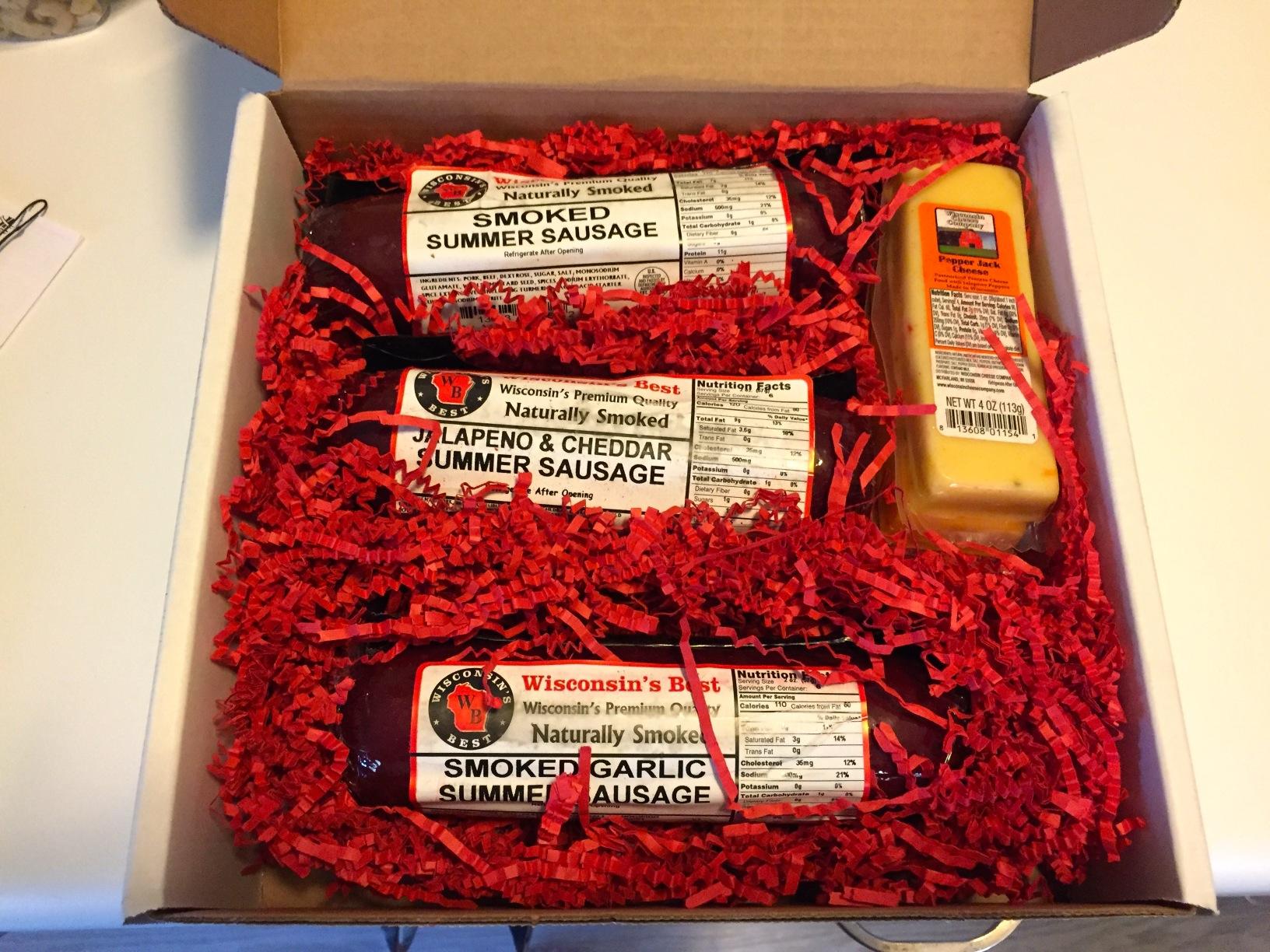 Wisconsin Cheese Company - Gourmet Cheese & Sausage Gift Box | 100% Wisconsin Cheese with Original, Garlic & Jalapeño Cheddar Summer Sausages | Perfect for Parties, Charcuterie Boards, and Holiday Gifts customer photo 2